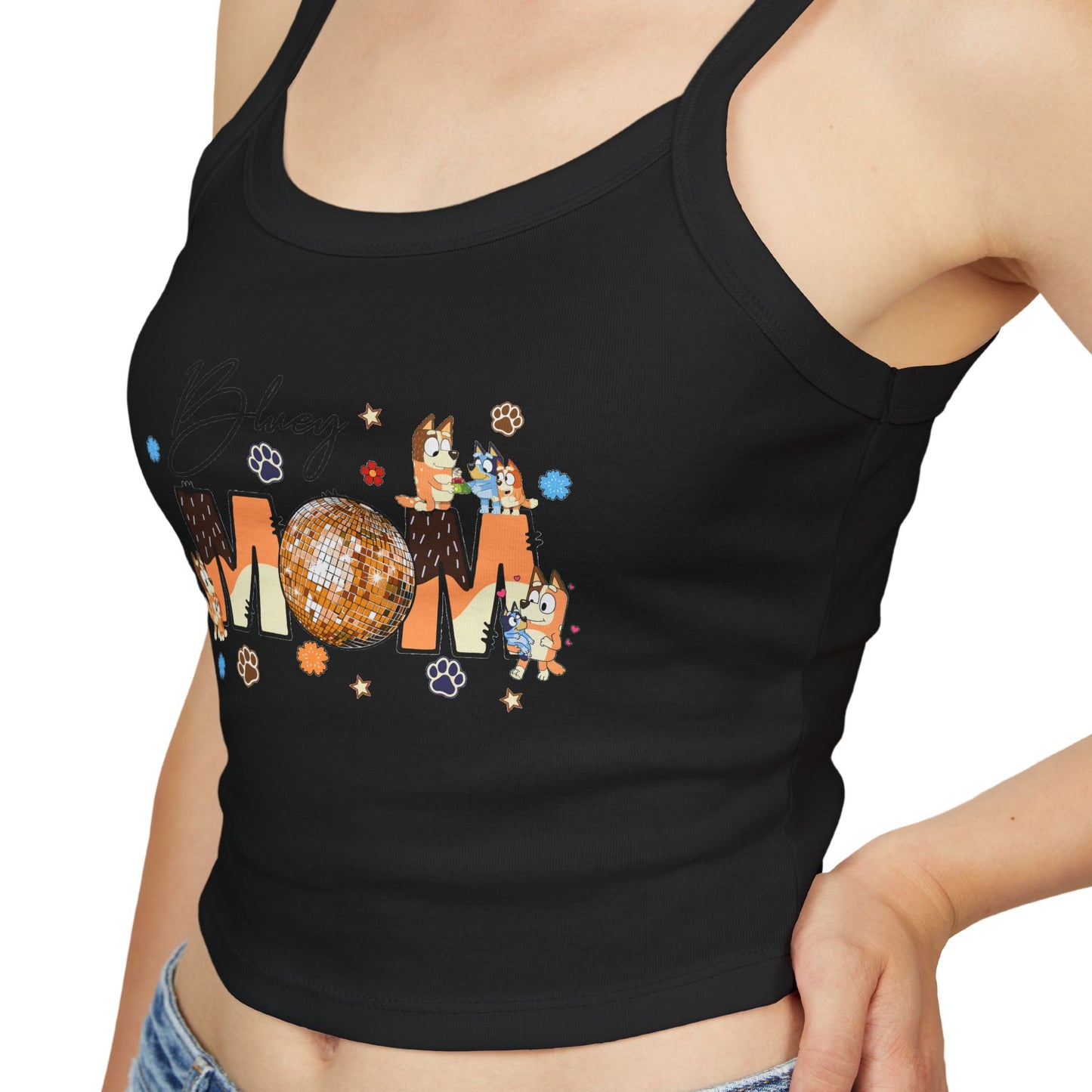 Princess Grace Bluey Mom Spaghetti Strap Tank Top Cute & Comfortable Summer Wear
