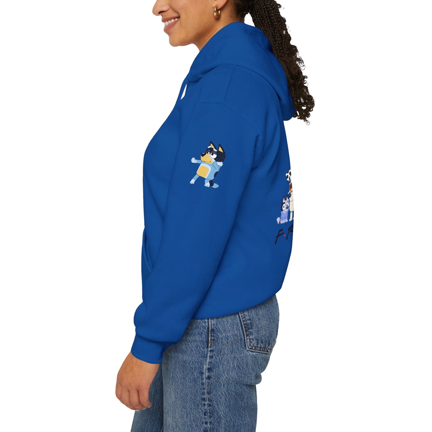 Princess Grace Bluey Unisex Heavy Blend Hooded Sweatshirt 'Friends' Cartoon Design