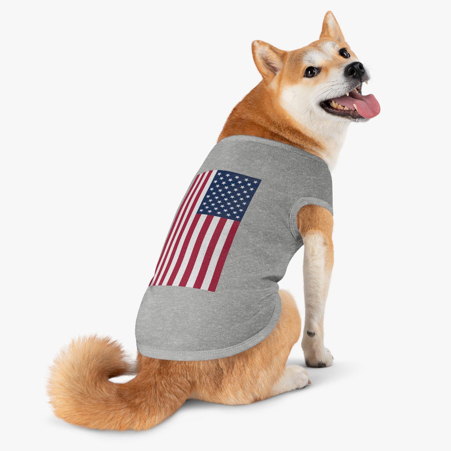 Princess Grace American Flag Pet Tank Top Comfortable Patriotic Apparel for Dogs