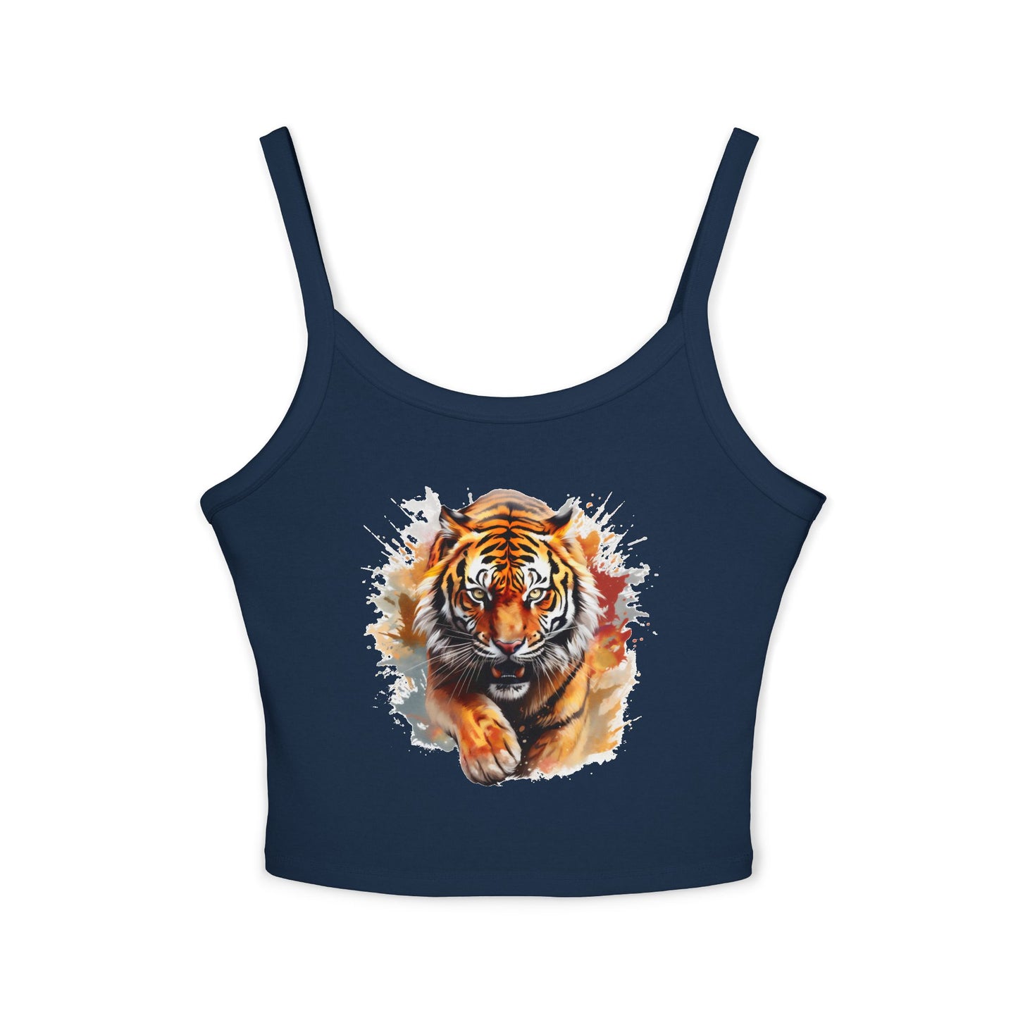 Princess Grace Fierce & Cute Women's Spaghetti Strap Tank Top Tiger Design