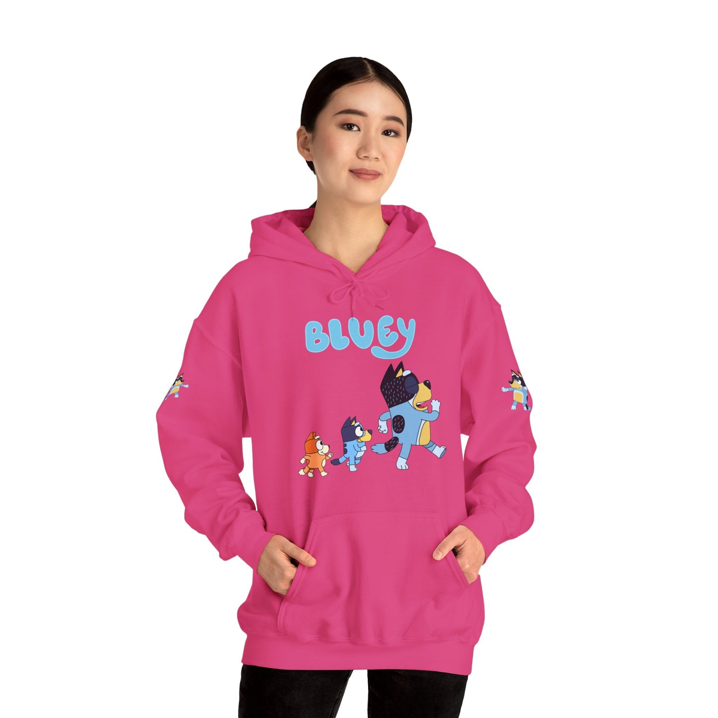 Princess Grace Bluey Unisex Hoodie Cozy Cartoon Sweatshirt for Kids & Adults