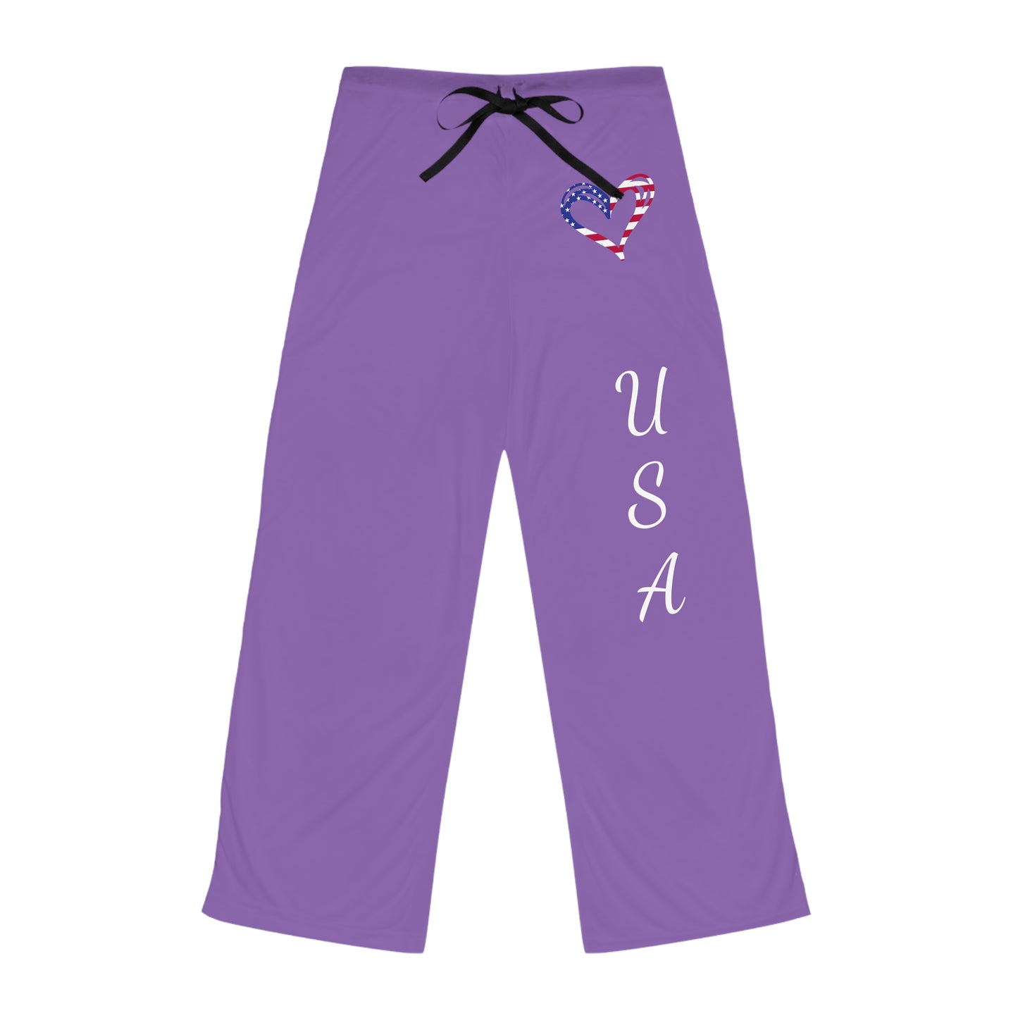 Princess Grace Patriotic Pajama Pants with Heart Design