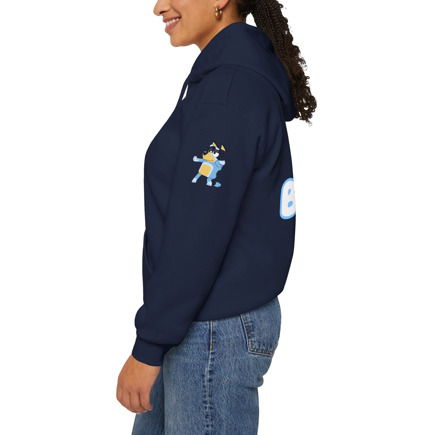 Princess Grace Bluey Unisex Heavy Blend Hoodie Cozy Cartoon Sweatshirt for Kids & Adults