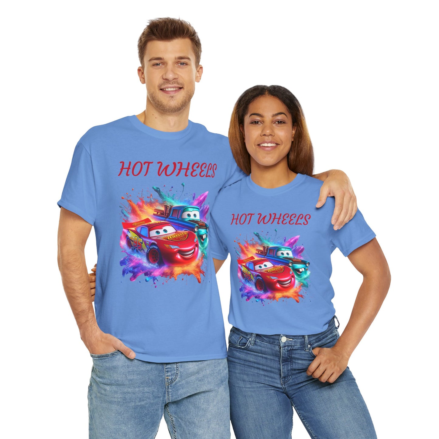 Princess Grace Hot Wheels Cotton Tee Fun and Colorful Graphic T-Shirt for Car Lovers