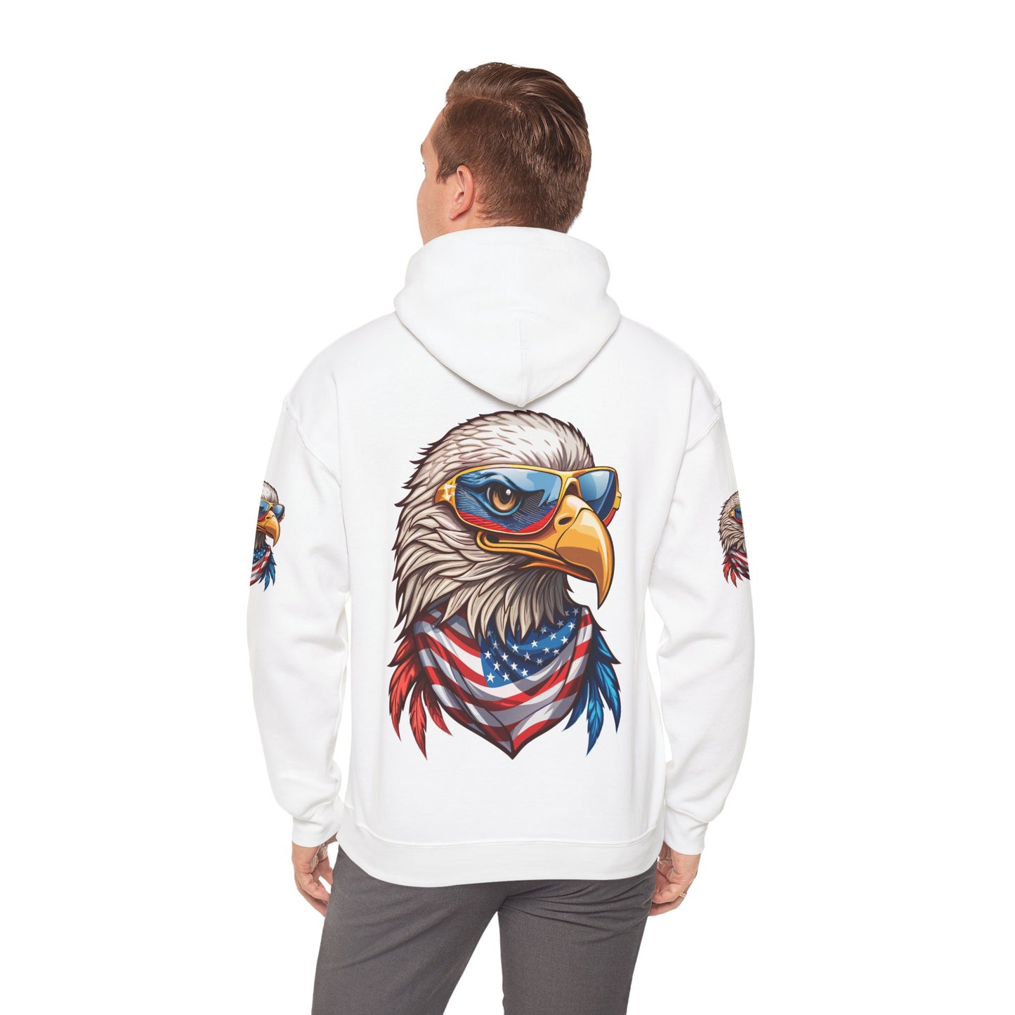 Princess Grace Patriotic American Eagle Hoodie Unisex Heavy Blend Sweatshirt