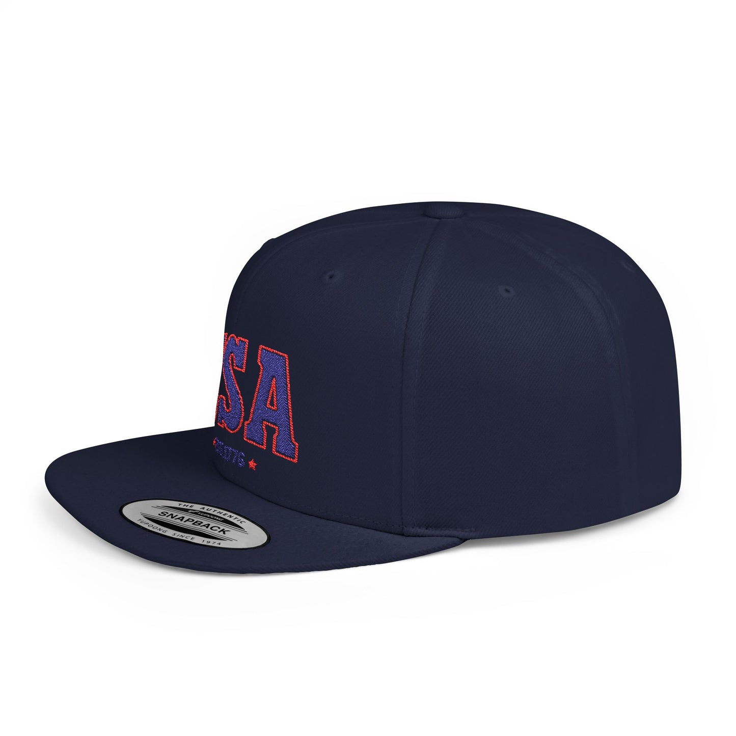 Princess Grace USA Flat Bill Snapback Hat Patriotic Style, Perfect for Holidays & Outdoor Events