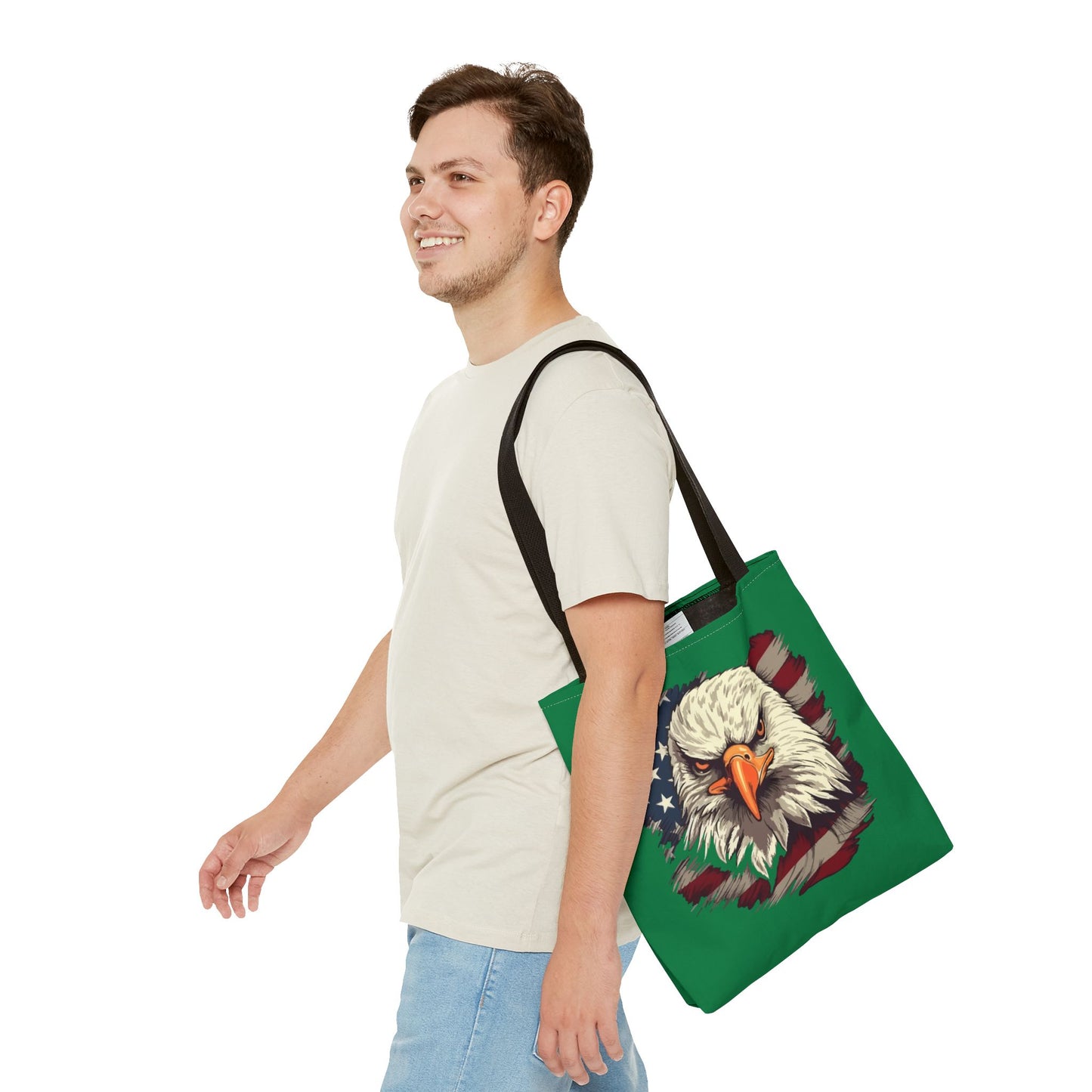 Patriotic Eagle Tote Bag American Flag Design