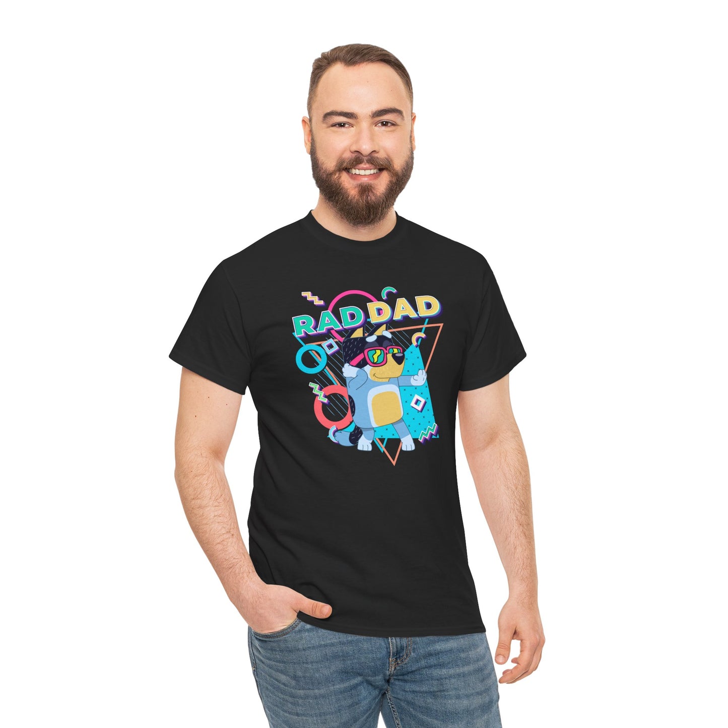 Princess Grace Bluey Funny Rad dad Unisex Heavy Cotton Tee Perfect Gift for Cool Dads