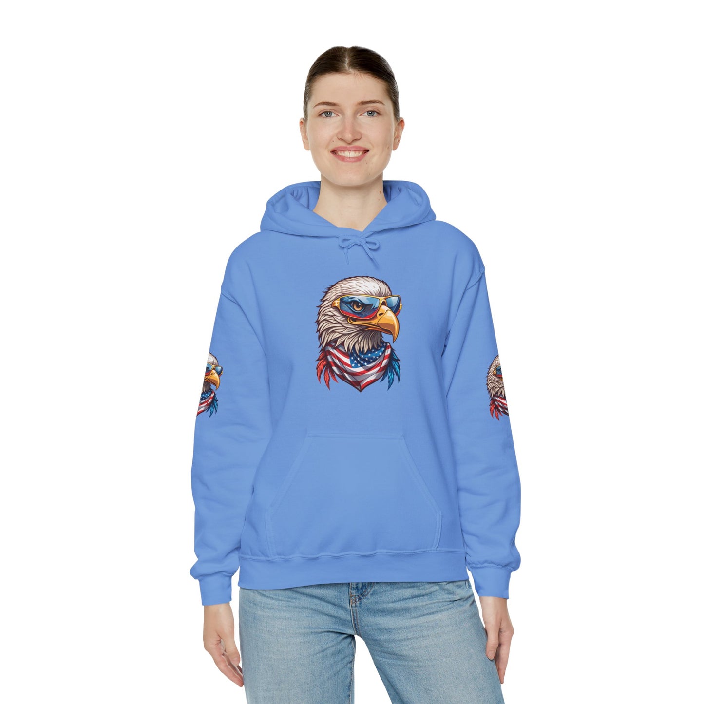 Princess Grace Patriotic American Eagle Hoodie Unisex Heavy Blend Sweatshirt