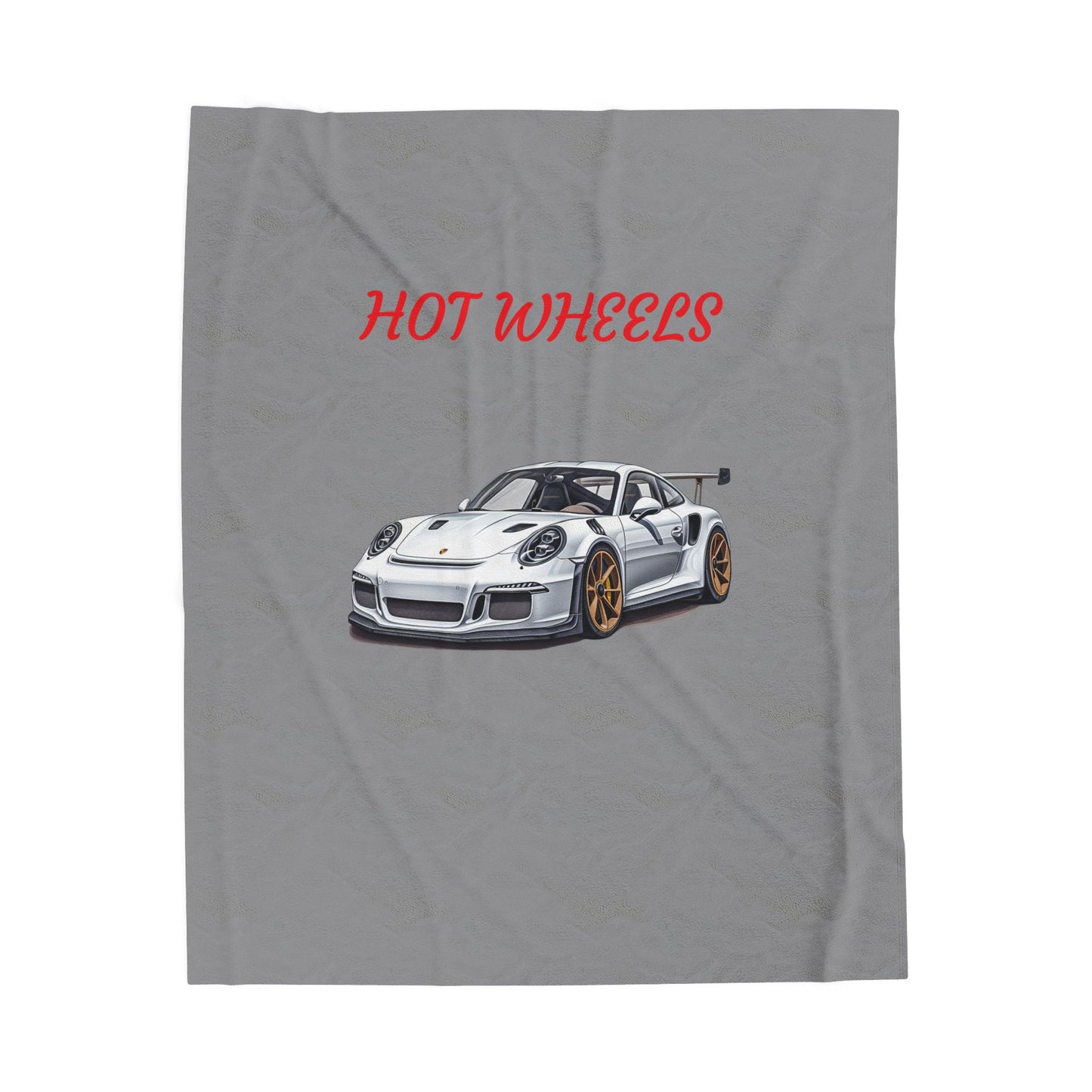 Princess Grace Hot Wheels Velveteen Plush Blanket Cozy Car Lovers Gift