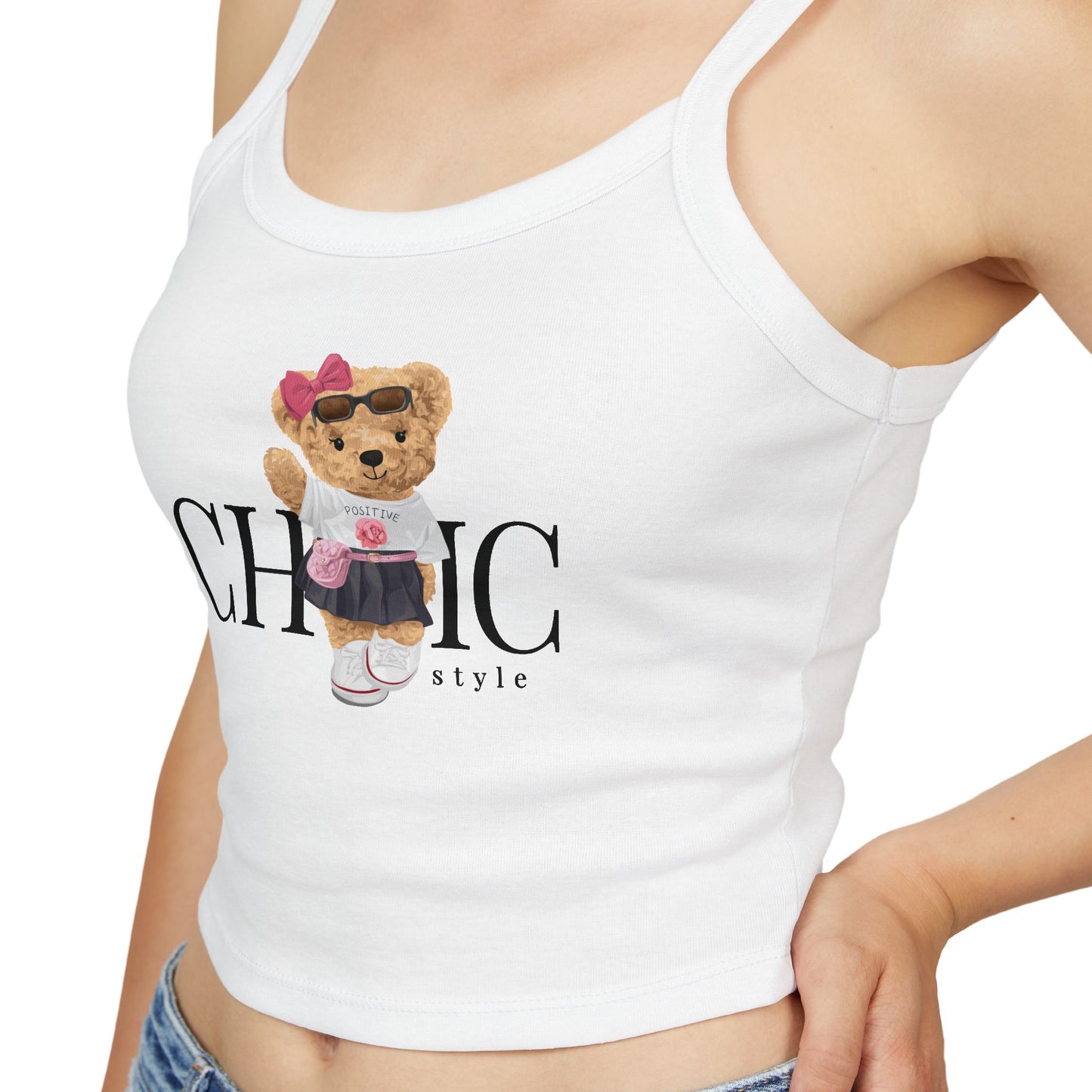 Princess Grace Chic and Cute Women's Spaghetti Strap Tank Top Perfect for Summer Vibes
