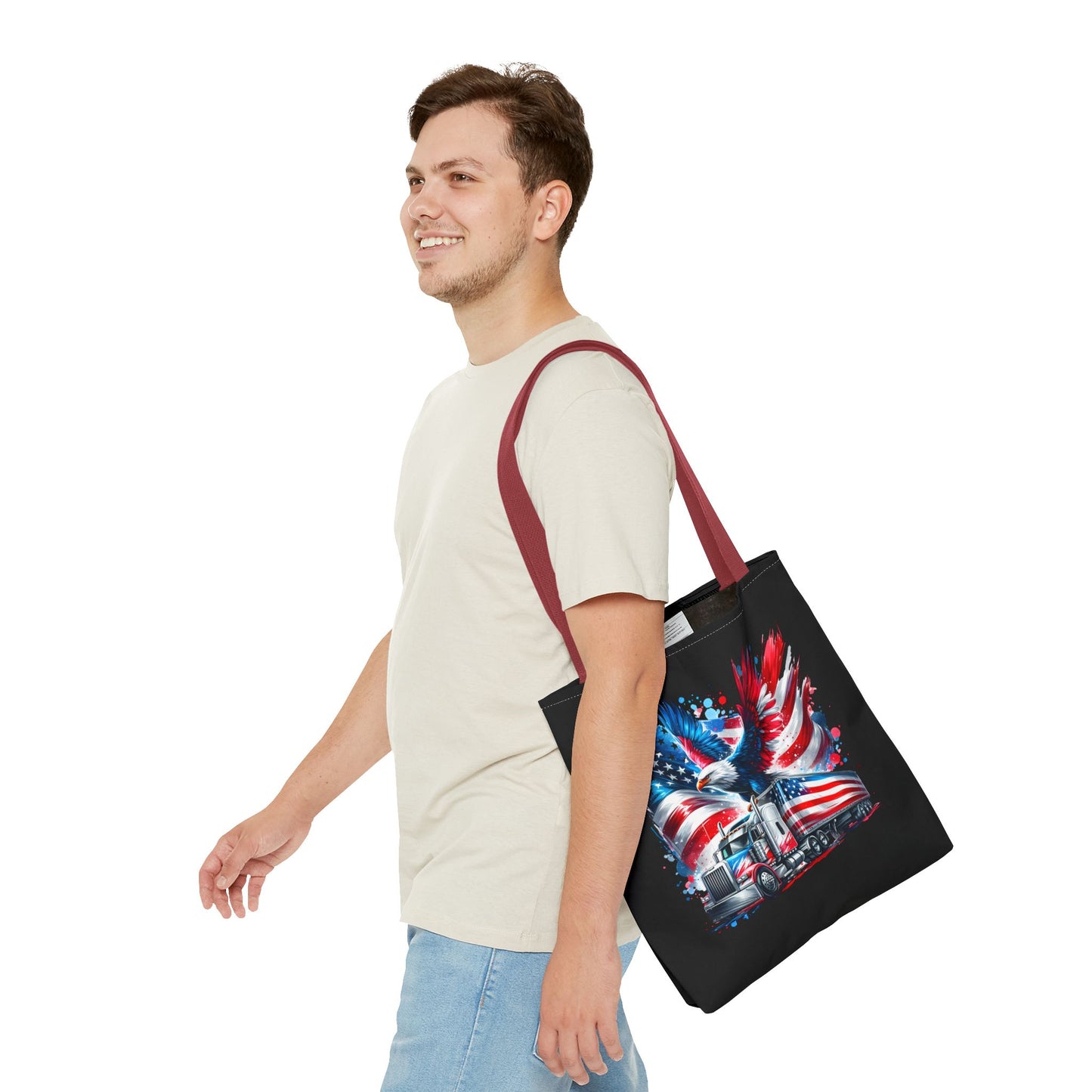 Princess Grace Patriotic Eagle Tote Bag Perfect for Truck Enthusiasts and July 4th Celebrations