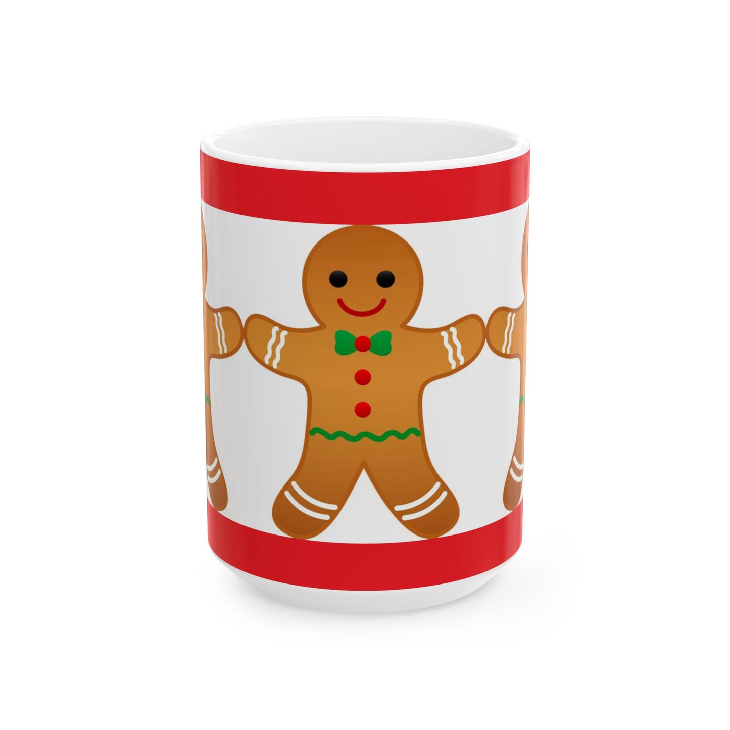 Princess Grace Gingerbread Man Ceramic Mug Festive Holiday Coffee Cup