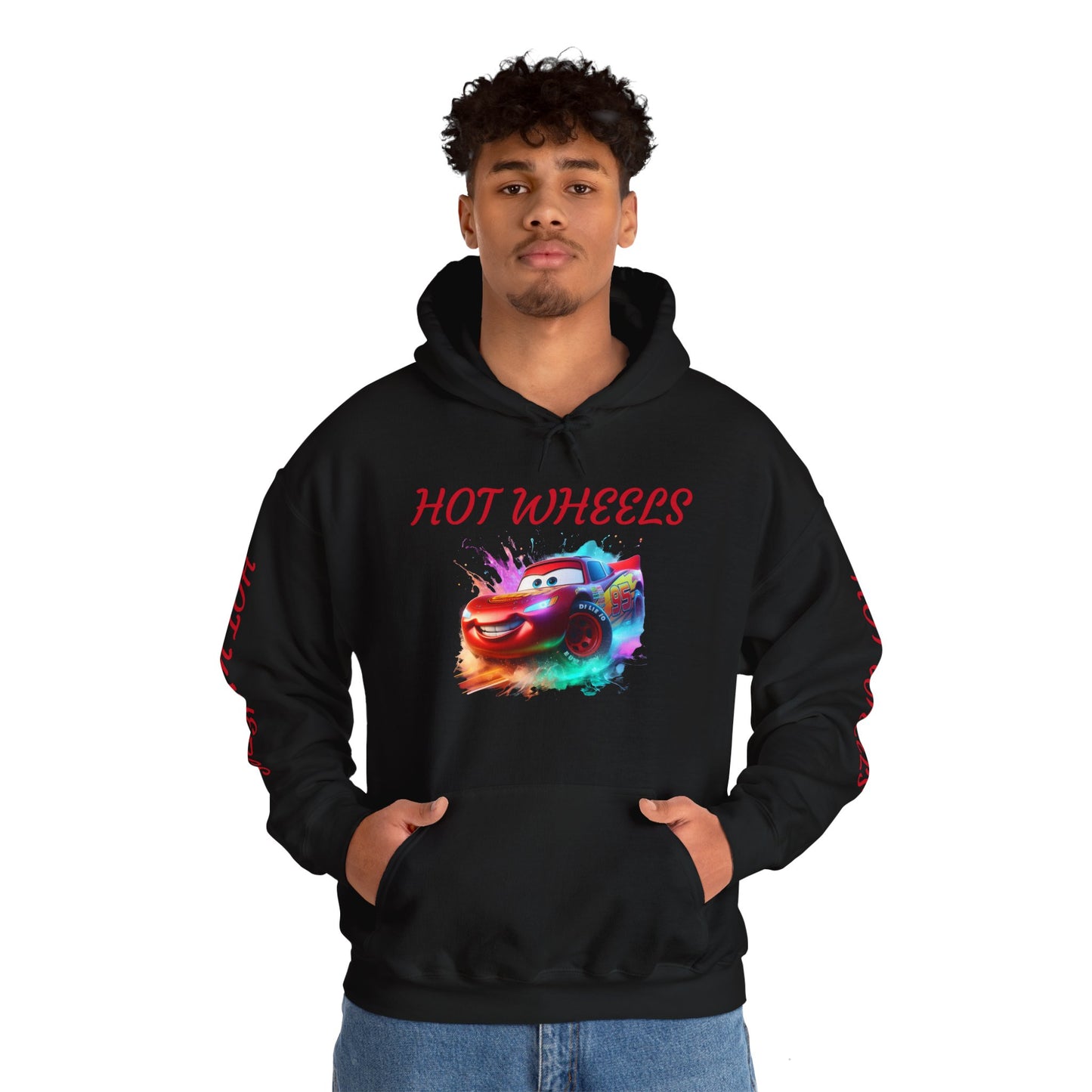Princess Grace Hot Wheels Unisex Heavy Blend Hooded Sweatshirt Fun and Colorful Racing Design