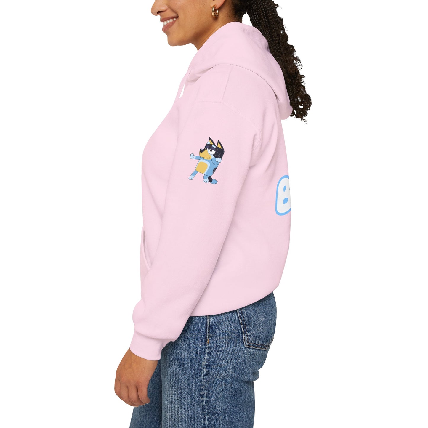 Princess Grace Bluey Unisex Heavy Blend Hoodie Cozy Cartoon Sweatshirt for Kids & Adults