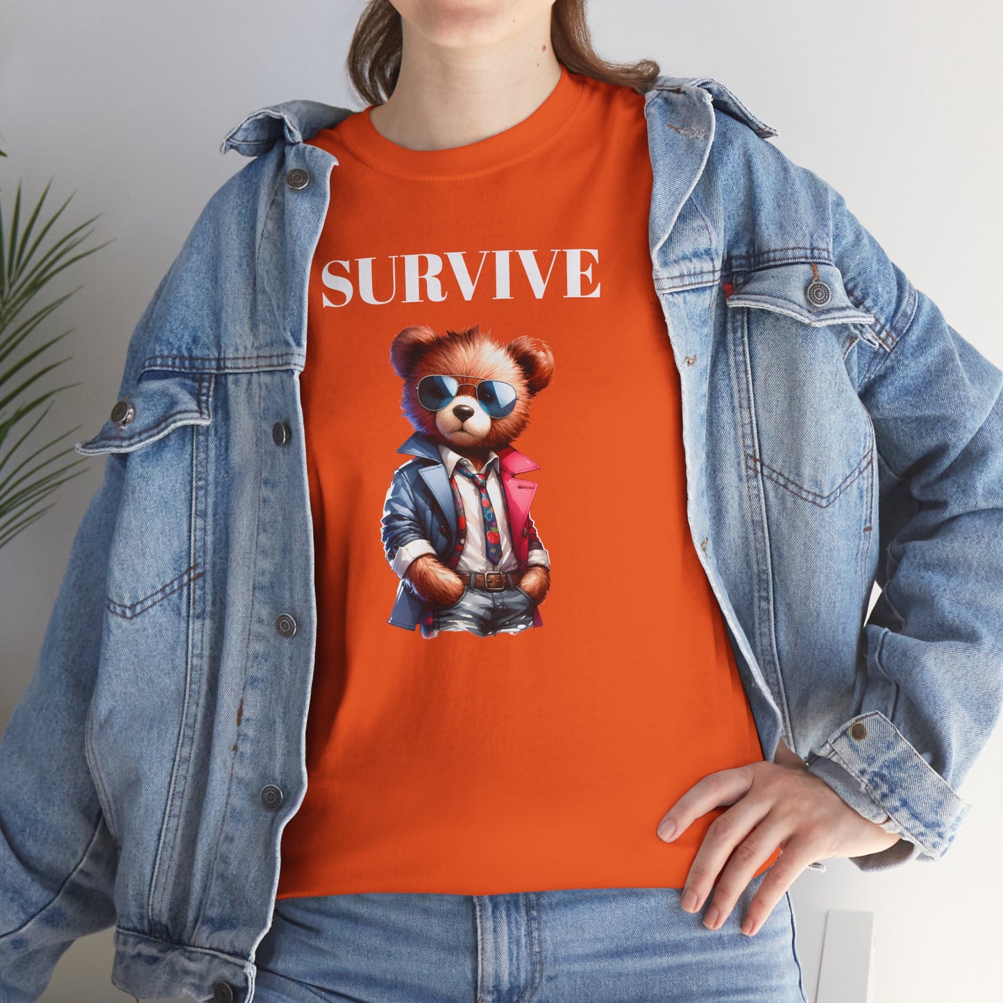 Princess Grace Survive Graphic Unisex Heavy Cotton Tee Cool Casual Wear for Animal Lovers
