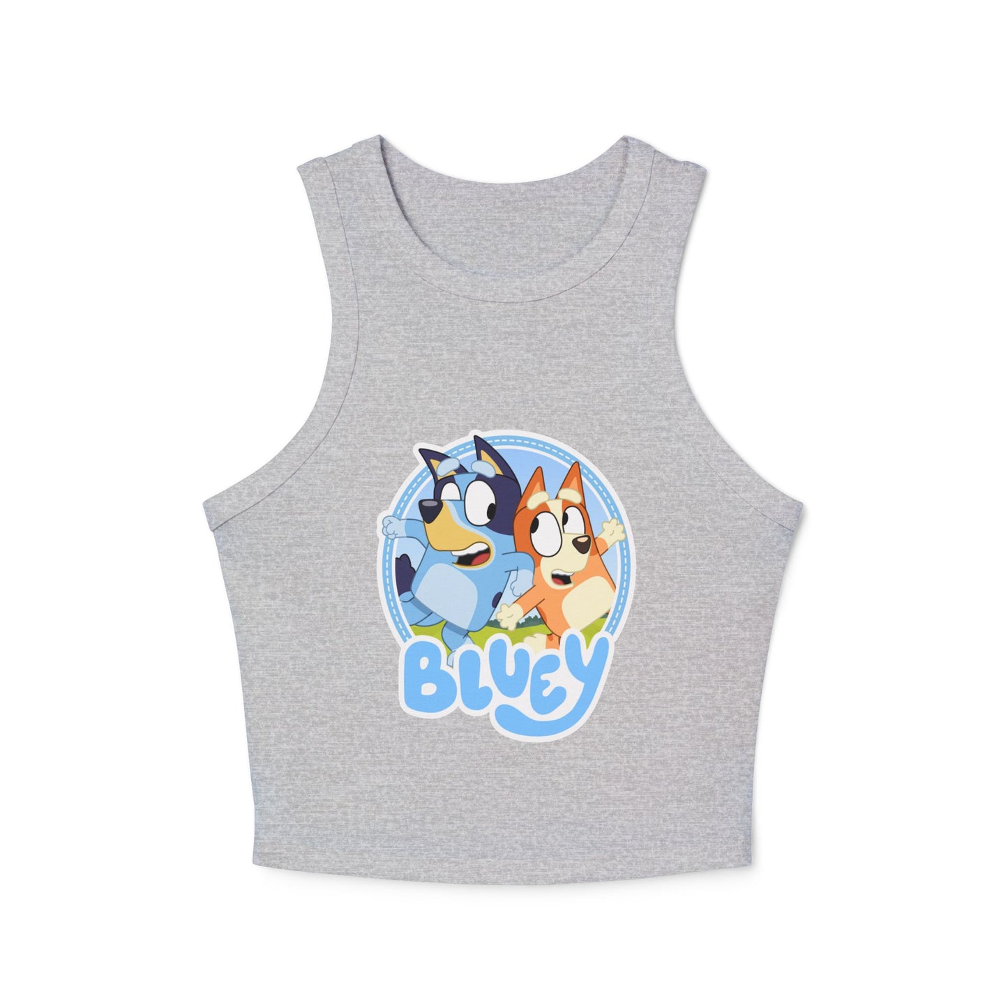 Princess Grace Bluey Graphic Women's Racer Tank Top Fun & Playful Summer Style
