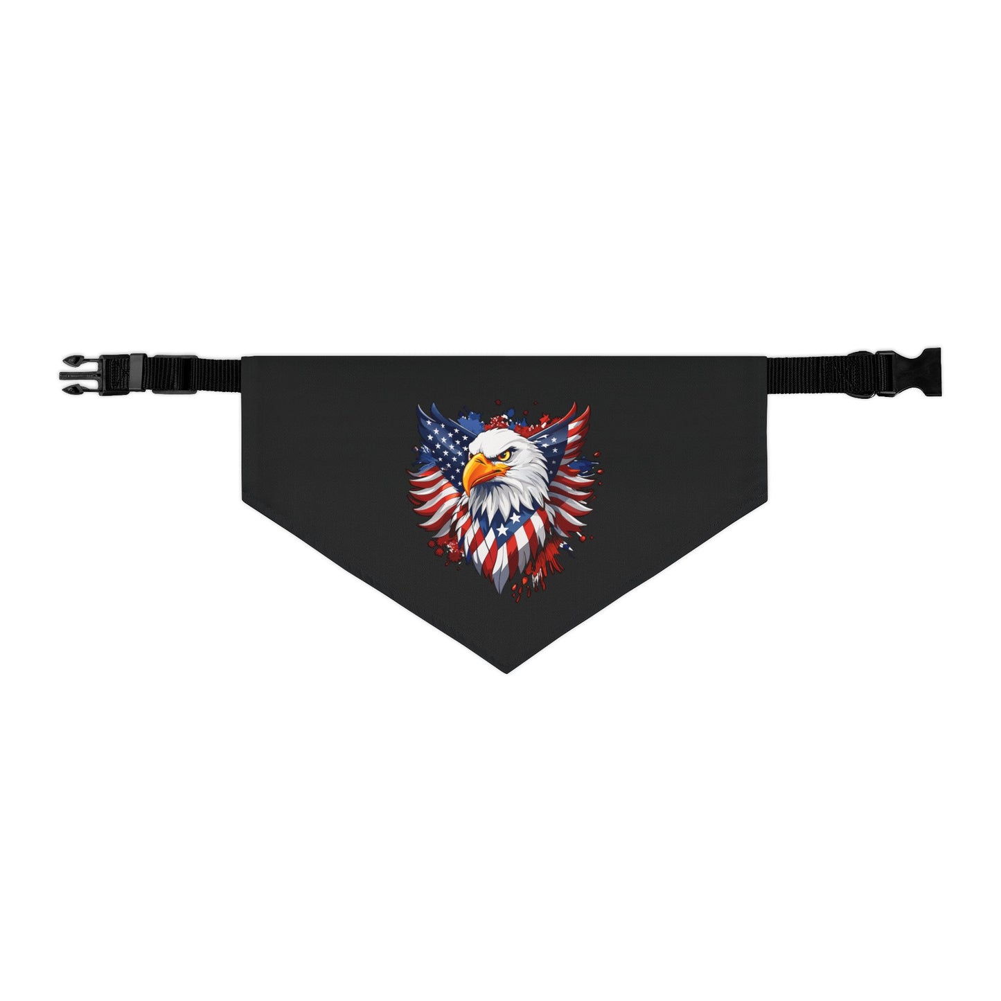 Princess Grace Patriotic Eagle Pet Bandana Collar American Flag Design for Dogs