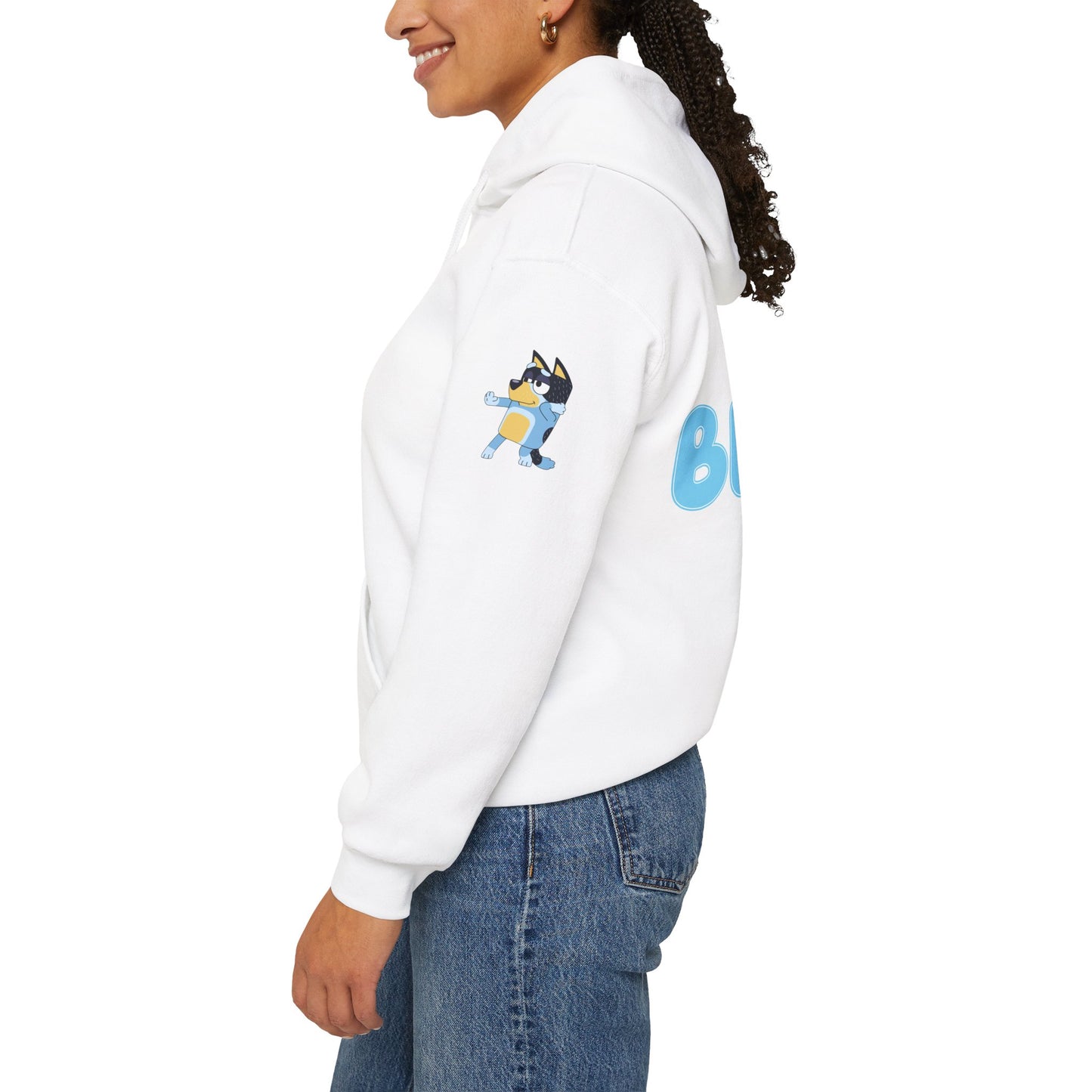 Princess Grace Bluey Unisex Hooded Sweatshirt Cozy Cartoon Style for Kids & Adults
