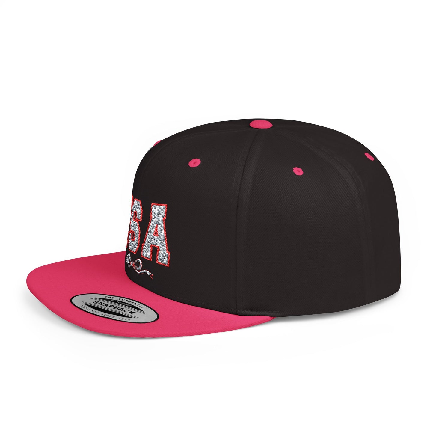 Princess Grace USA Glitter Flat Bill Snapback Hat Trendy and Stylish