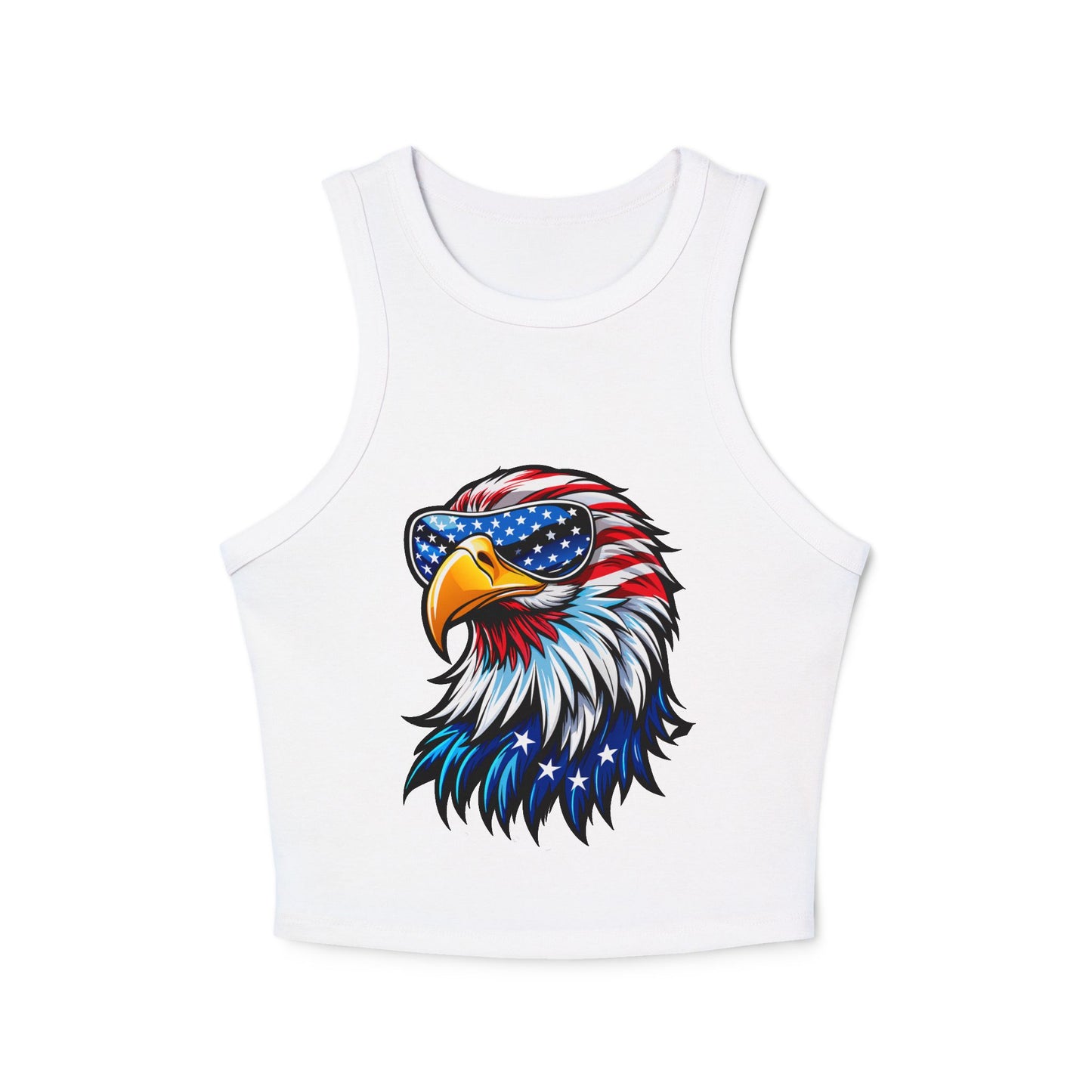 Princess Grace Patriotic Eagle Racer Tank Top USA Inspired Women's Activewear