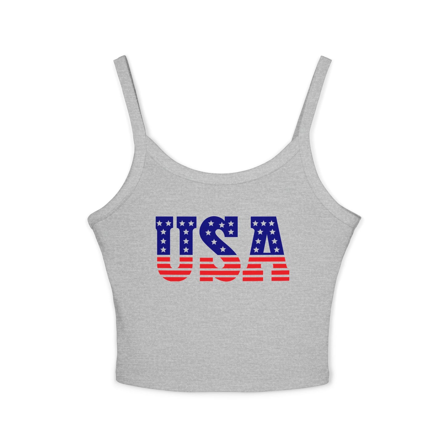 Princess Grace Stars & Stripes USA Women's Spaghetti Strap Tank Top