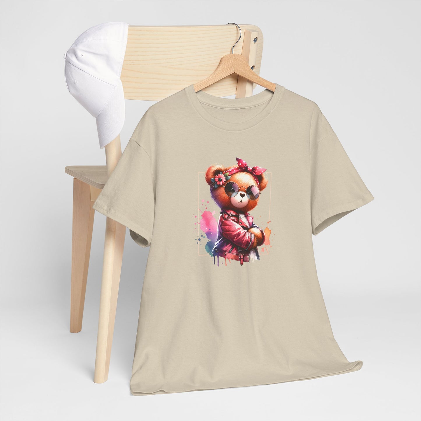 Princess Grace Cool Bear Graphic Unisex Heavy Cotton Tee Perfect for Casual Wear