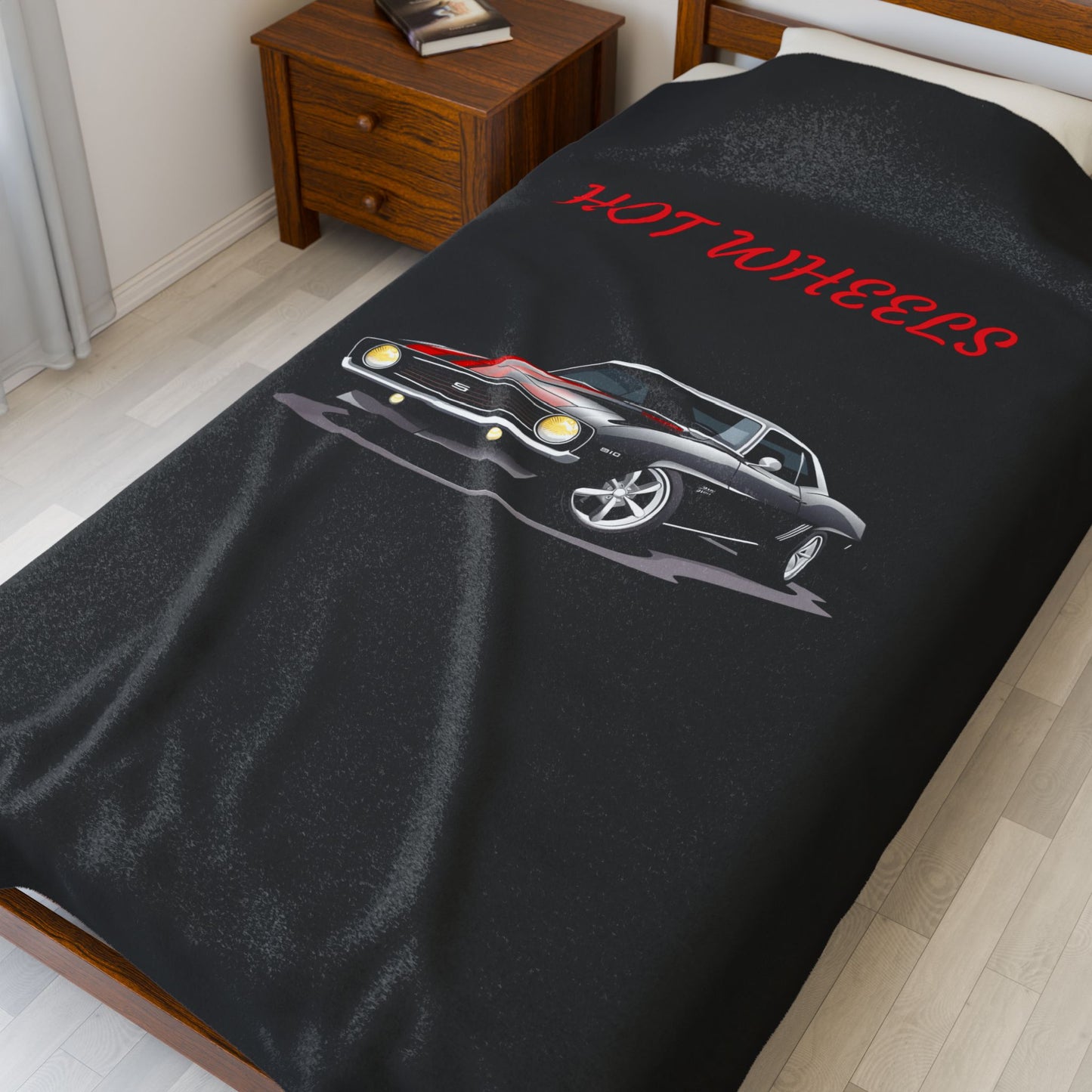 Princess Grace Hot Wheels Velveteen Plush Blanket Cozy Throw for Car Enthusiasts