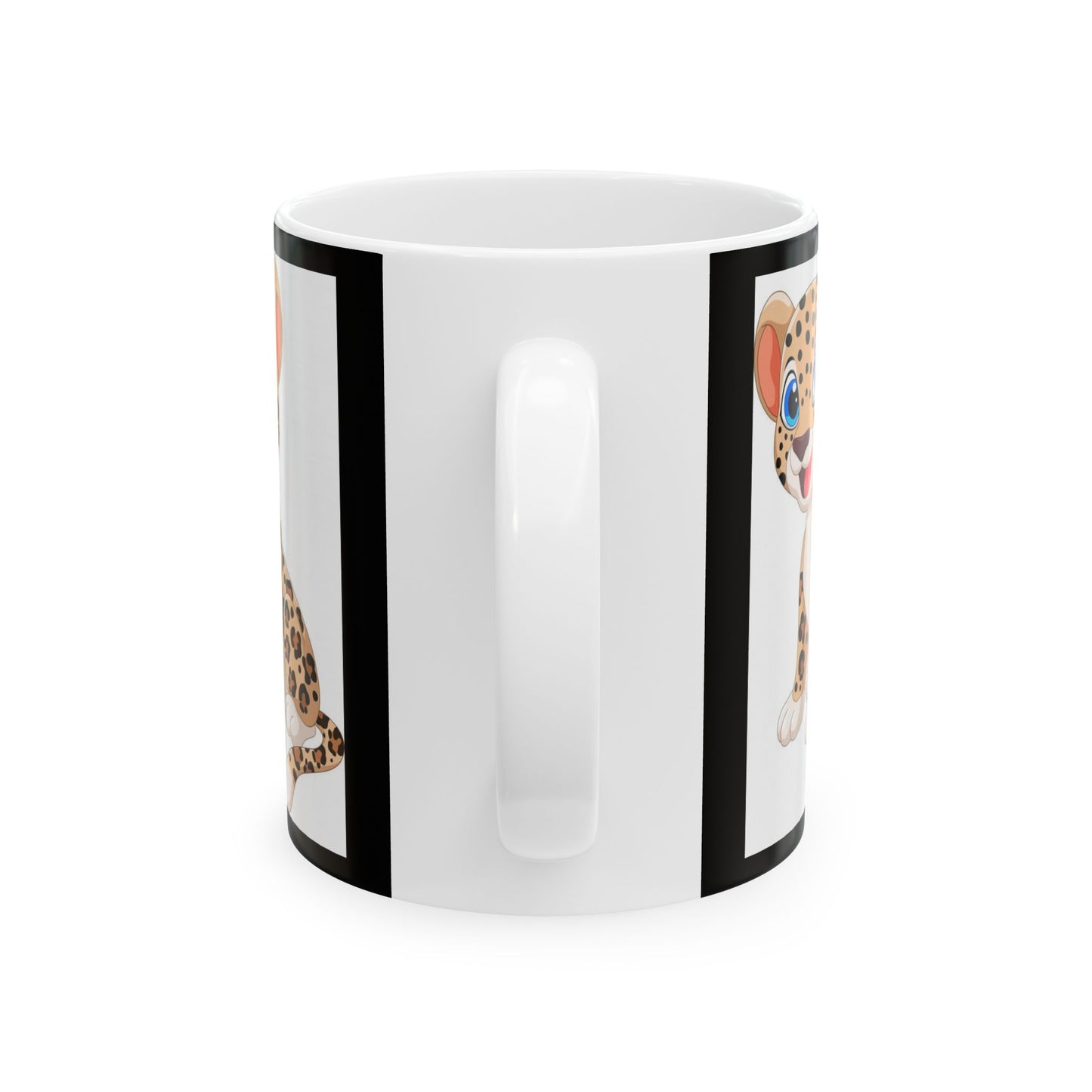 Princess Grace Cute Leopard Ceramic Mug Perfect Gift for Animal Lovers