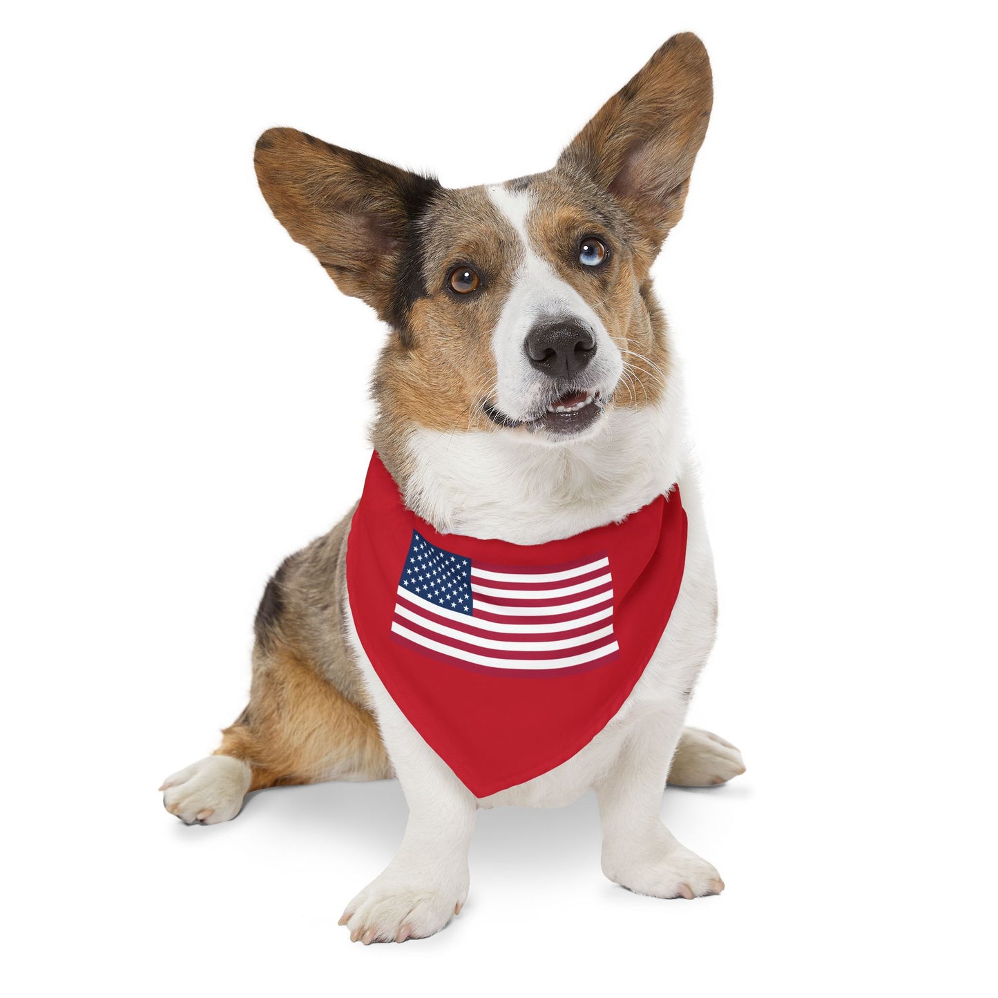 Princess Grace Patriotic Pet Bandana Collar USA Flag Design