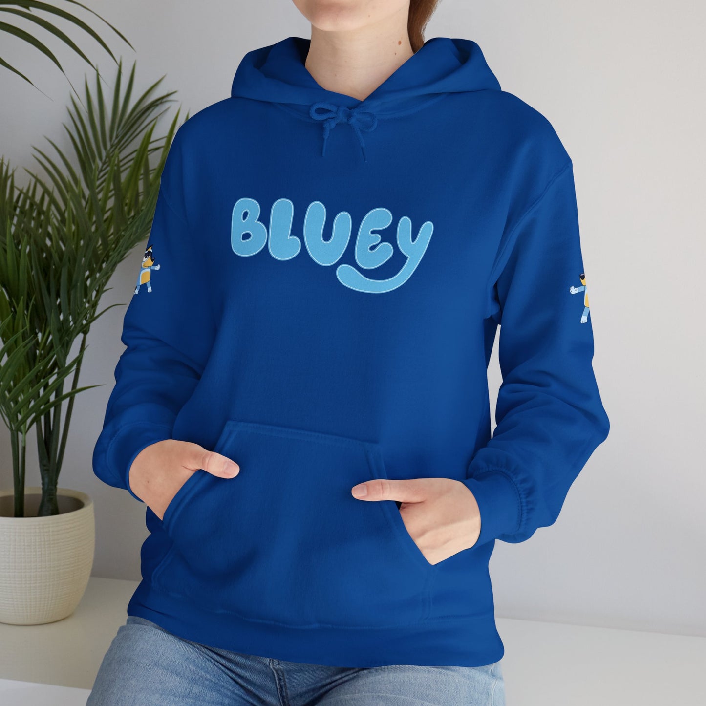 Princess Grace Bluey Unisex Hooded Sweatshirt Cozy Cartoon Style for Kids & Adults