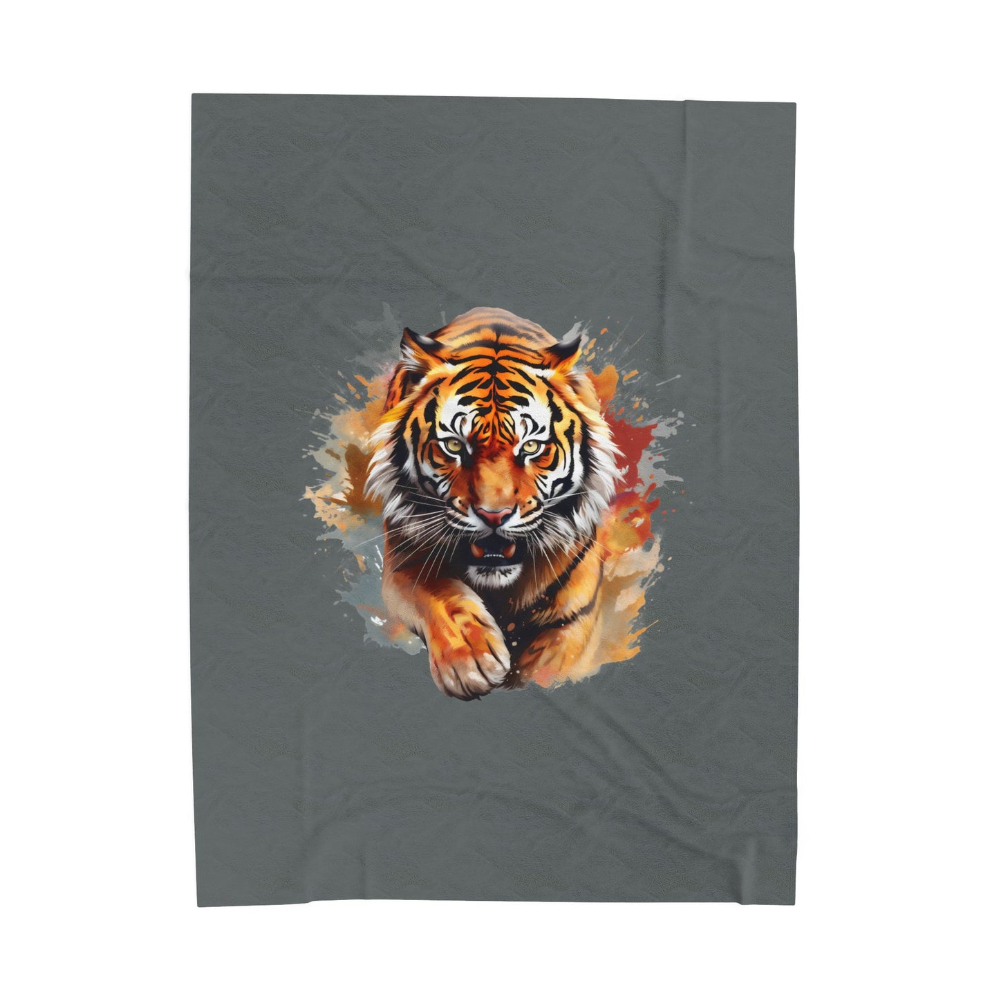 Princess Grace Wild Tiger Velveteen Plush Blanket Cozy Decorative Throw for Animal Lovers