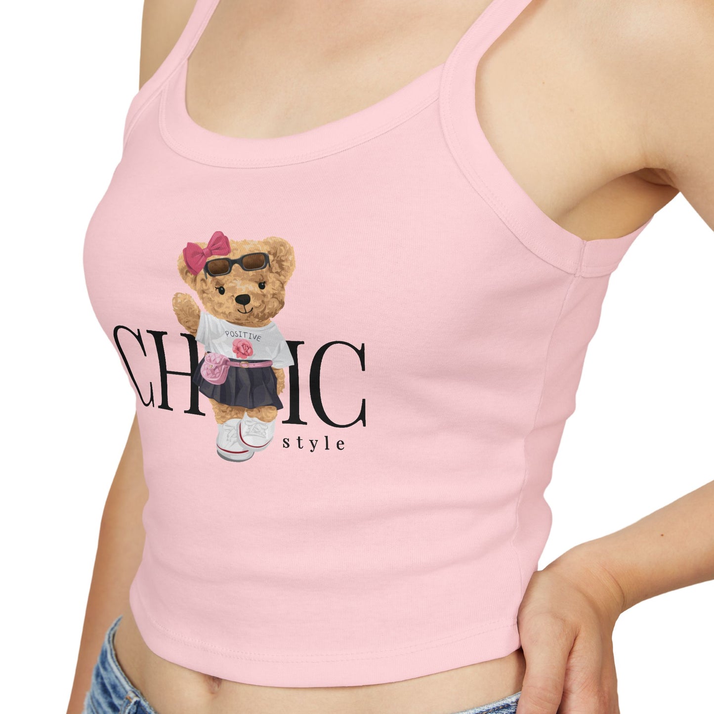 Princess Grace Chic and Cute Women's Spaghetti Strap Tank Top Perfect for Summer Vibes