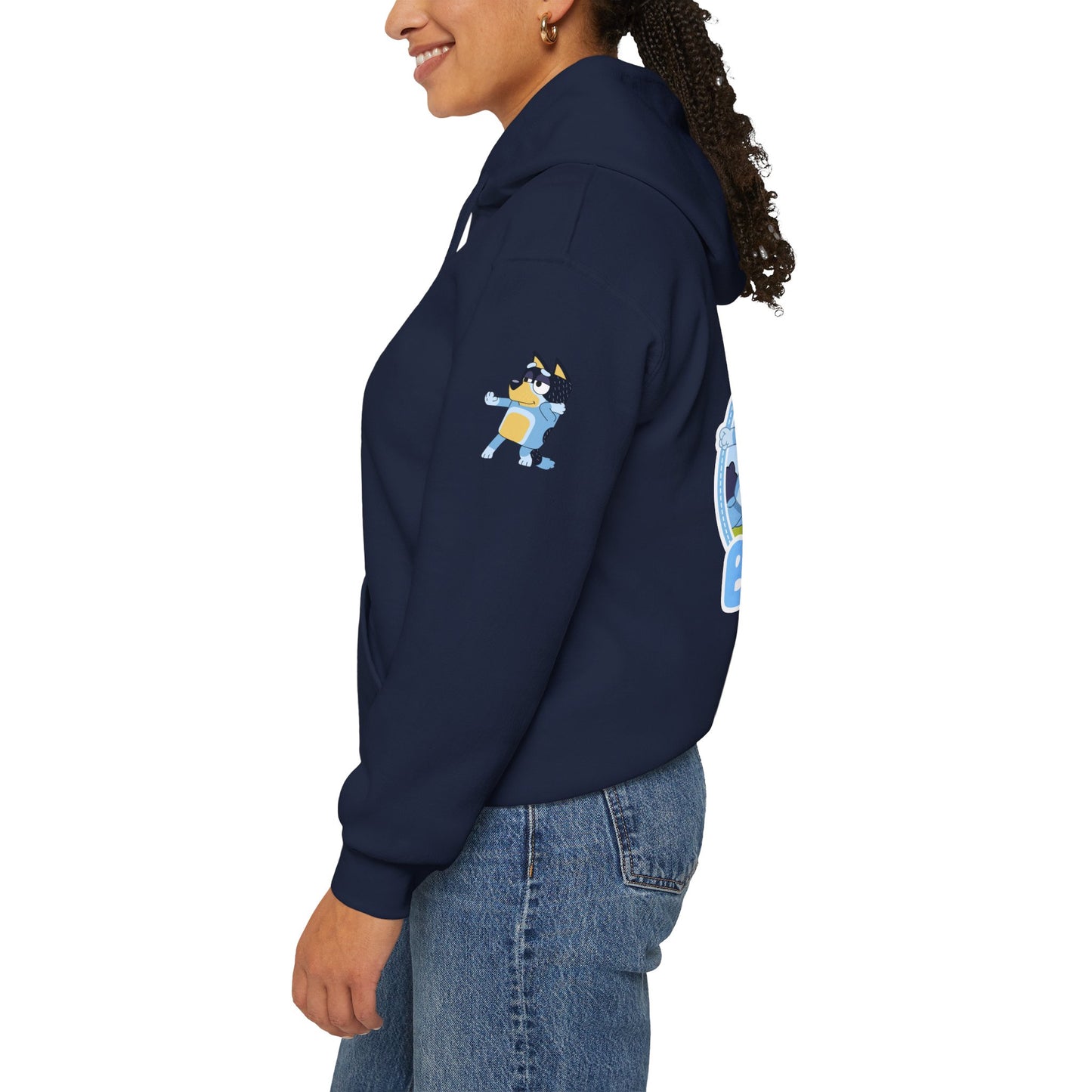 Princess Grace Bluey Unisex Heavy Blend Hoodie Cozy Cartoon Sweatshirt for Kids & Adults