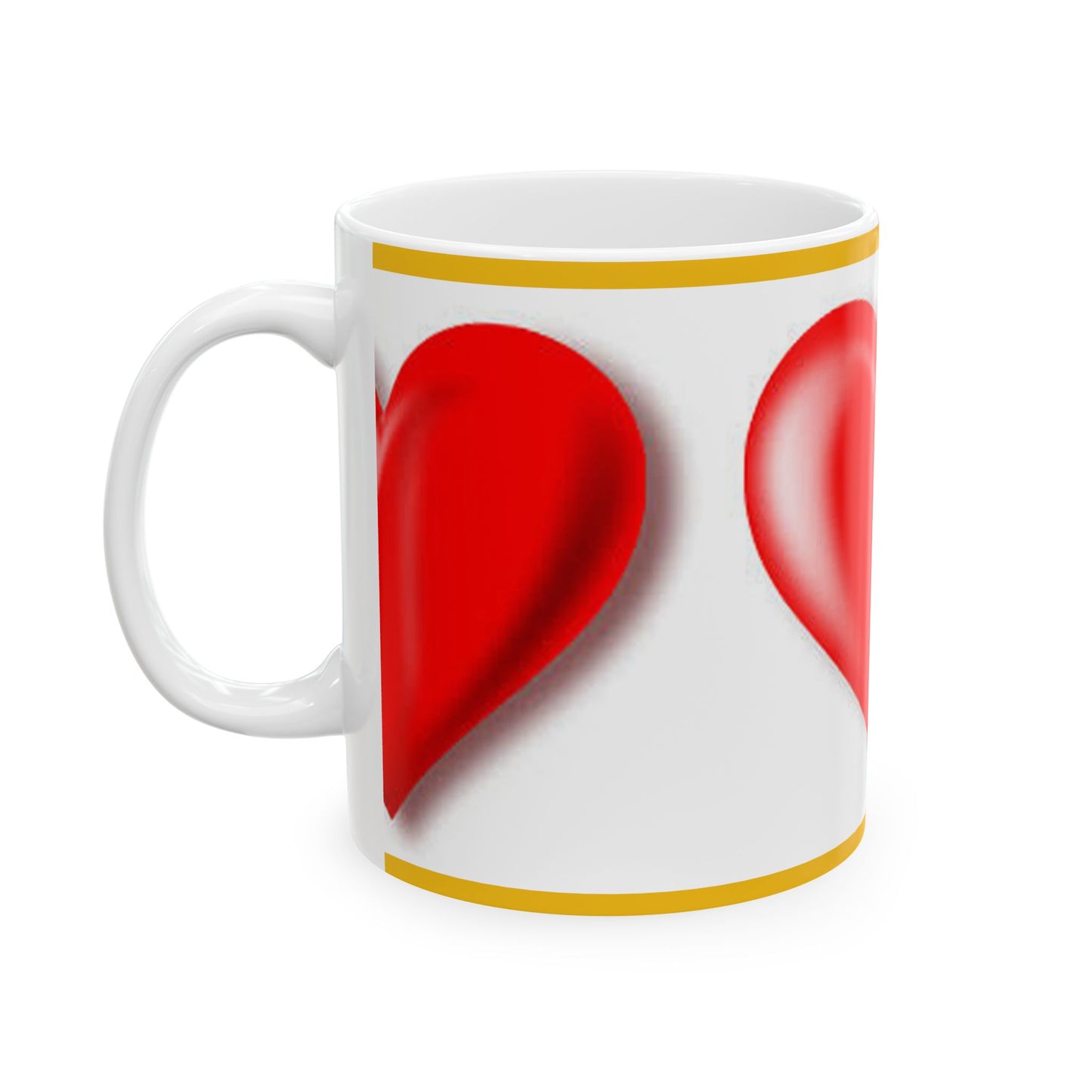 Princess Grace Red Heart Ceramic Mug Perfect for Valentine's Day and Everyday Love