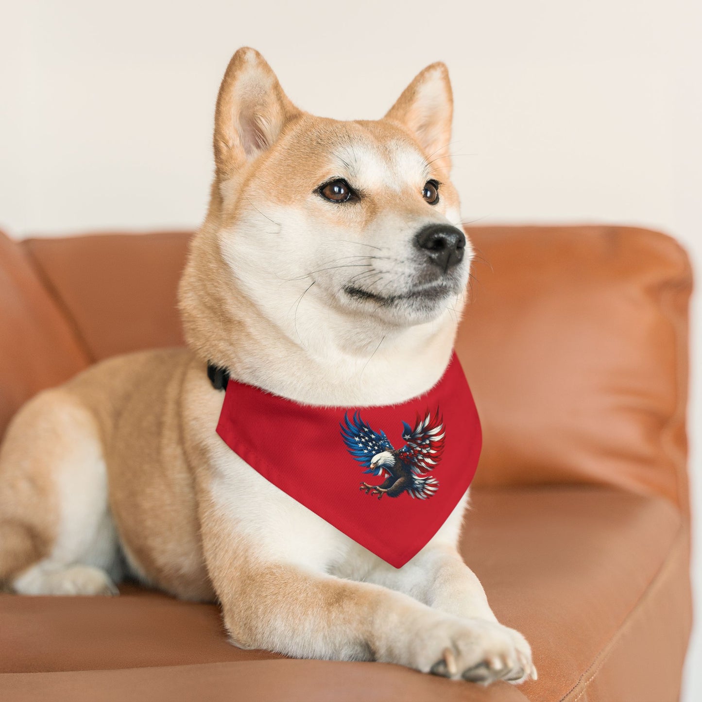 Princess Grace Patriotic Pet Bandana Collar American Eagle Design for Dogs