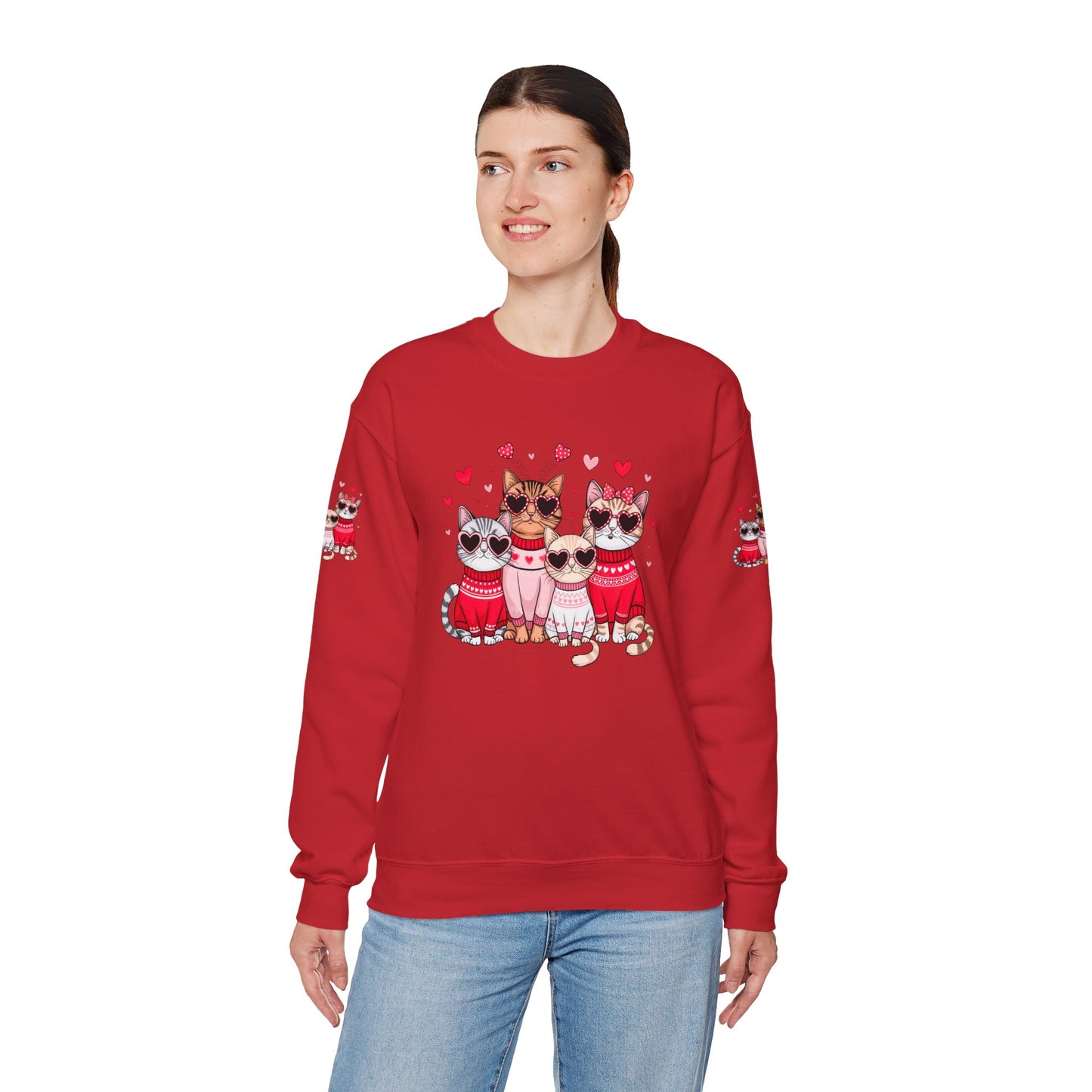 Princess Grace Cute Cat Lovers Crewneck Sweatshirt Cozy Valentine's Gift