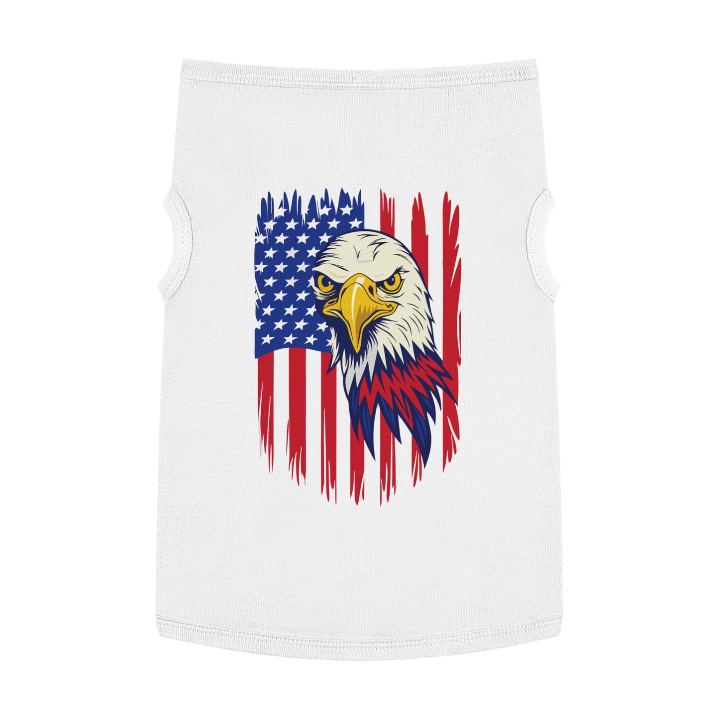 Princess Grace Patriotic Pet Tank Top Eagle American Flag Design for Dogs