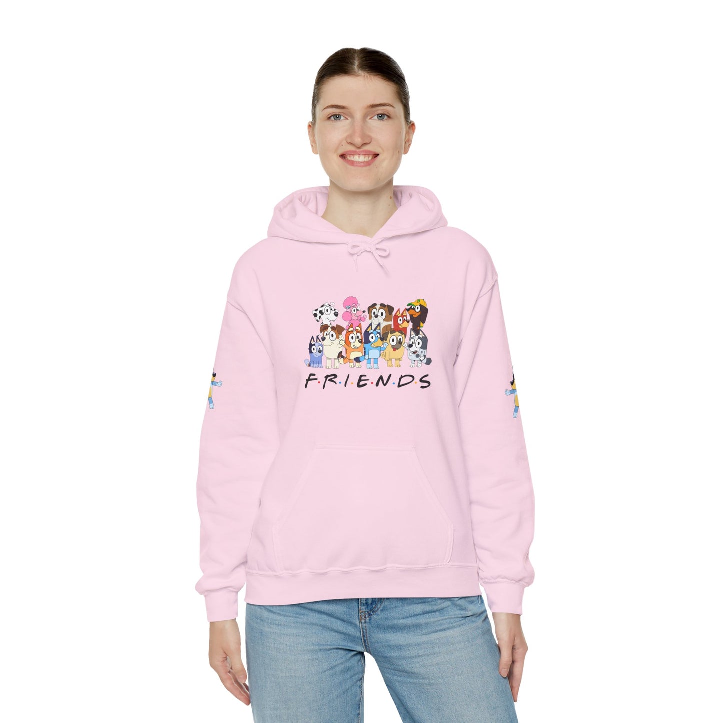 Princess Grace Bluey Unisex Heavy Blend Hooded Sweatshirt 'Friends' Cartoon Design