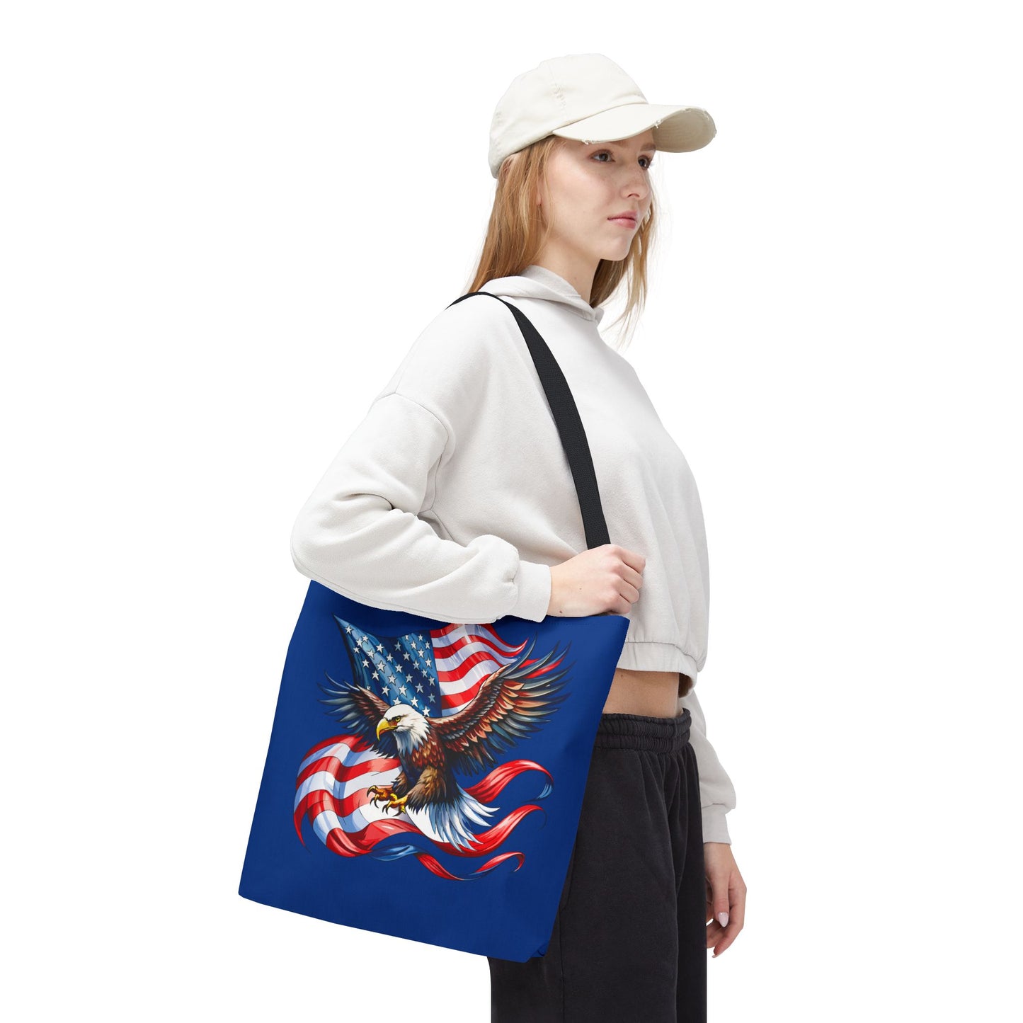 Princess Grace Patriotic Eagle Tote Bag American Flag Design