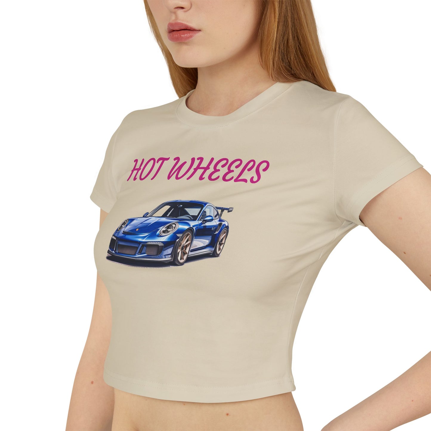 Princess Grace Hot Wheels Women's Baby Tee Fun Retro Auto Graphic T-Shirt