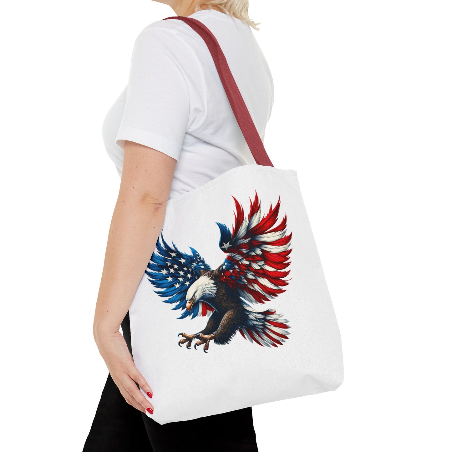 Princess Grace Patriotic American Eagle Tote Bag Bold Freedom Design