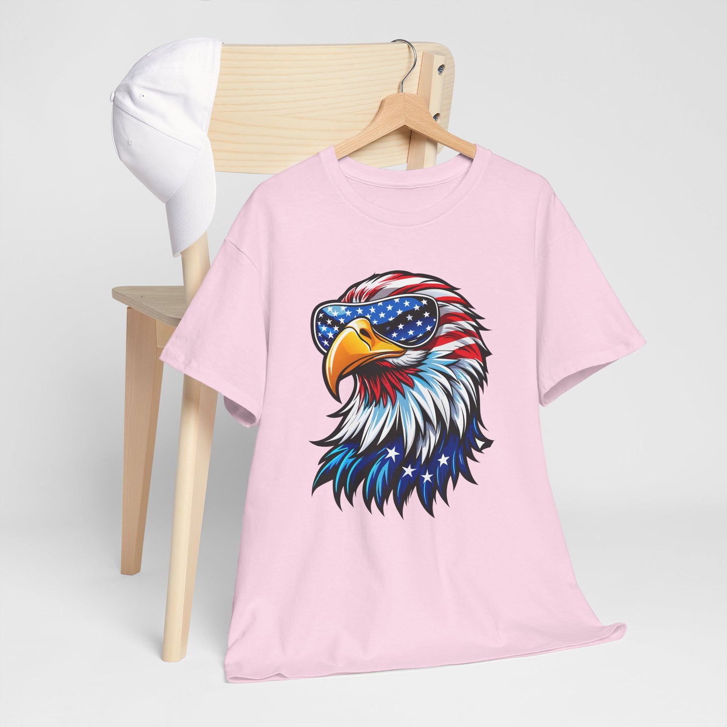 Princess Grace Patriotic Eagle Unisex Heavy Cotton Tee 4th of July Spirit