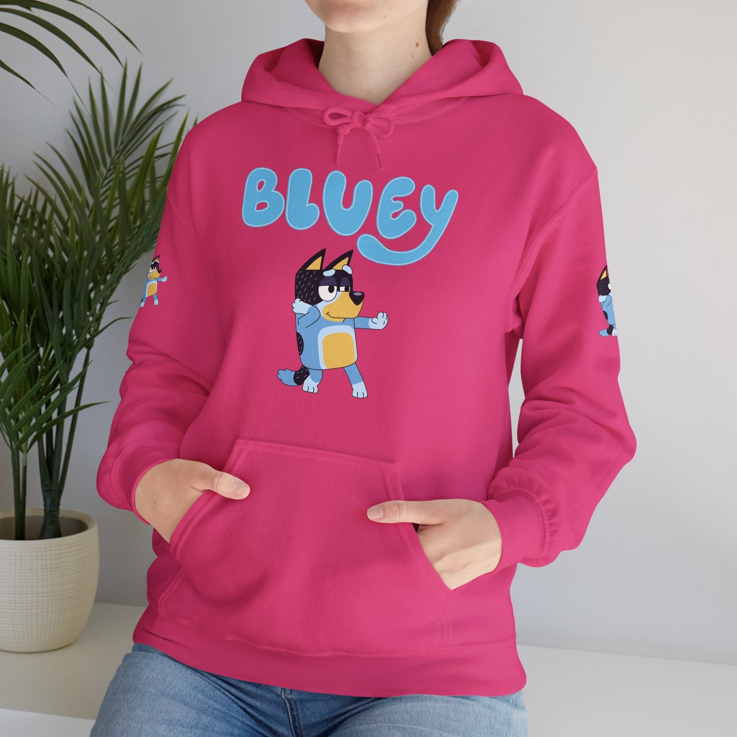 Princess Grace Cute Bluey Hoodie for Kids & Adults Unisex Heavy Blend Sweatshirt with Adorable Character Design