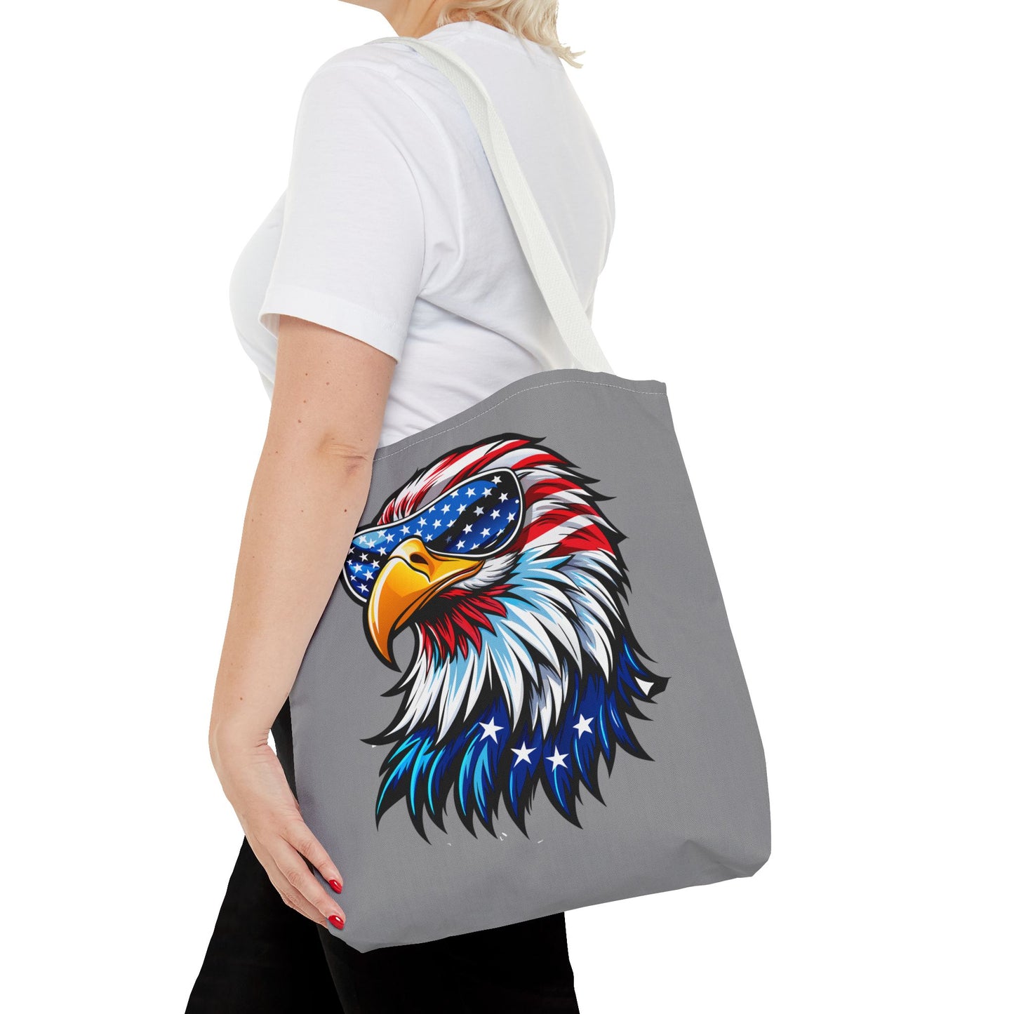 Princess Grace Patriotic Eagle Tote Bag Stylish American Flag Design for Celebrations