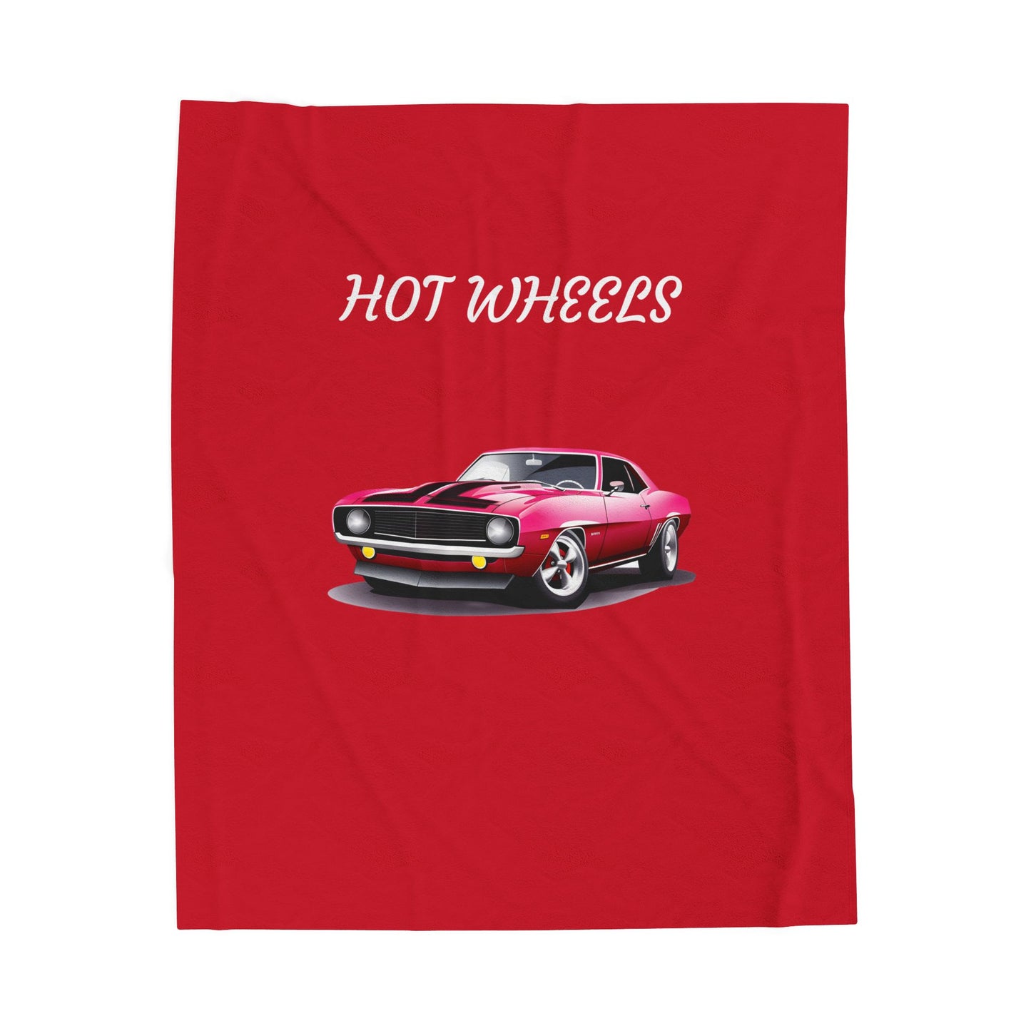 Princess Grace Hot Wheels Velveteen Plush Blanket Cozy Red Car Throw for Kids and Car Enthusiasts