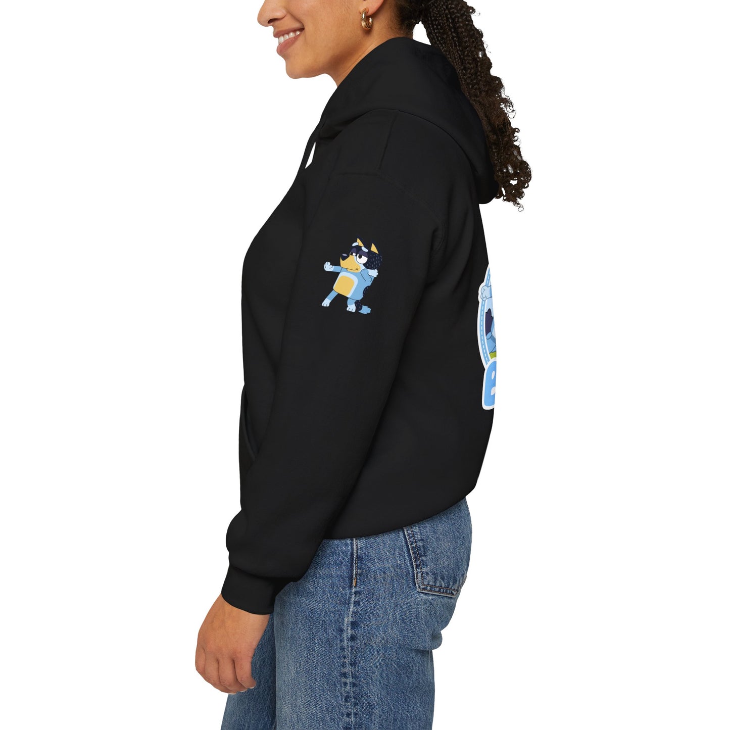 Princess Grace Bluey Unisex Heavy Blend Hoodie Cozy Cartoon Sweatshirt for Kids & Adults