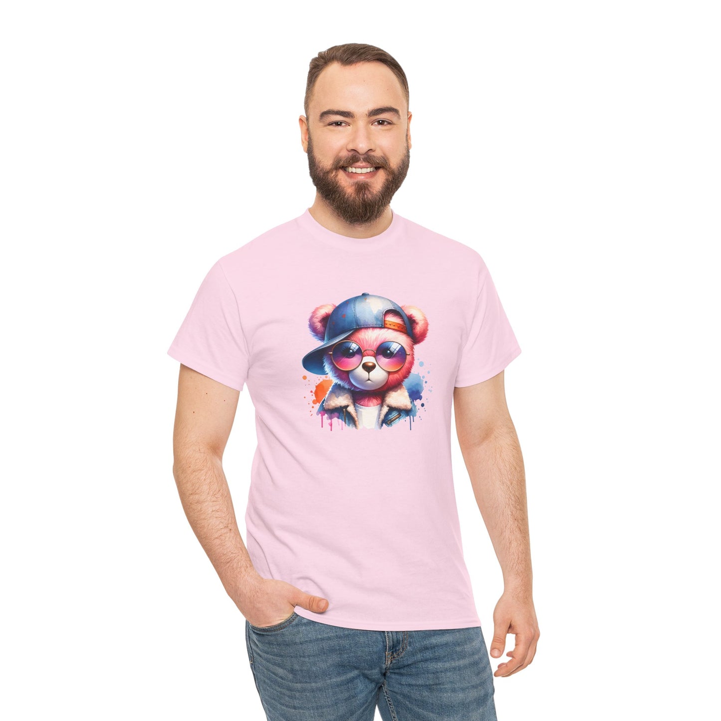 Princess Grace Cool Bear Graphic Unisex Heavy Cotton Tee Trendy Streetwear T-Shirt