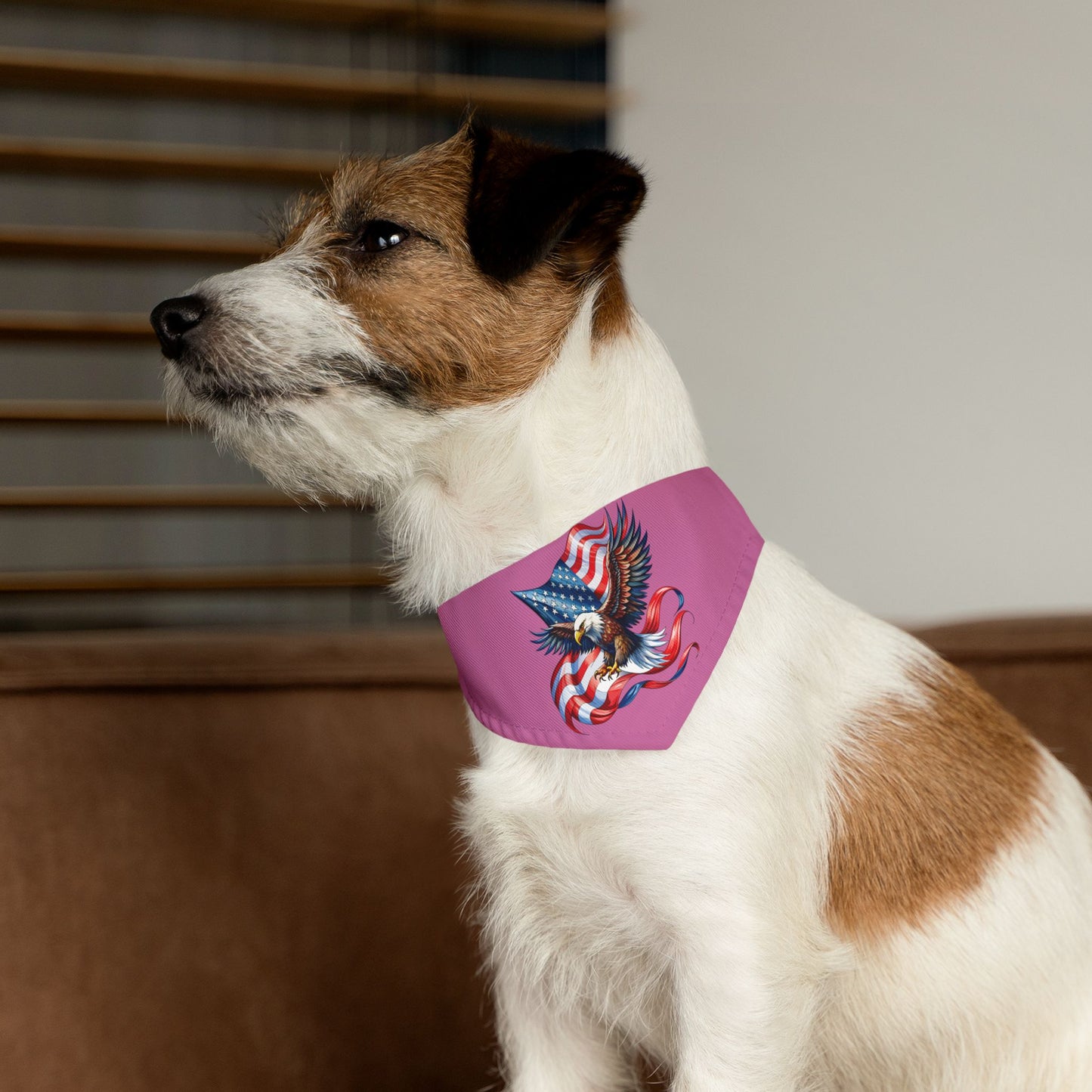 Princess Grace Patriotic Eagle Pet Bandana Collar Perfect for Independence Day & Summer Celebrations