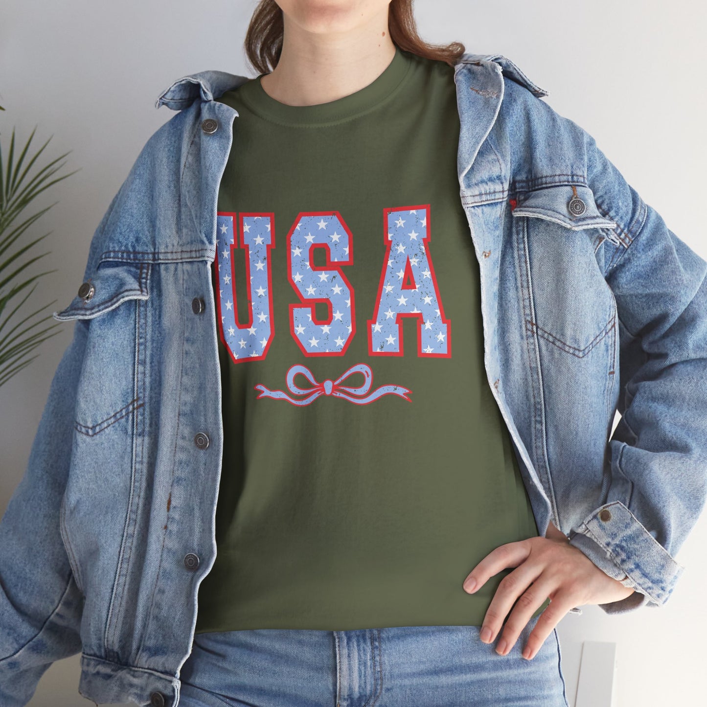 Princess Grace USA Patriotic Unisex Heavy Cotton Tee Perfect for Independence Day Celebrations